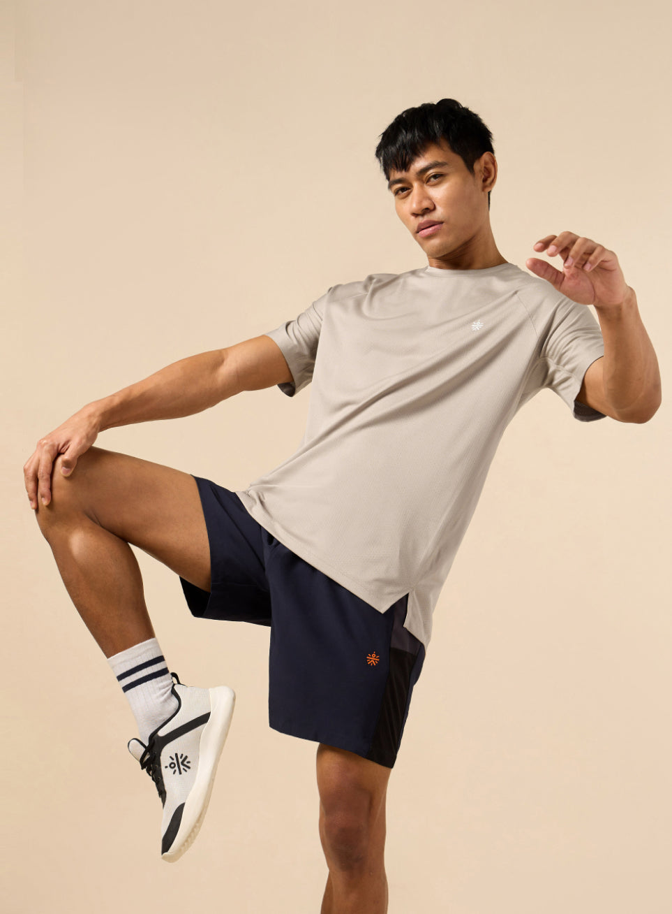 Men's Beige Functional Training T-shirt