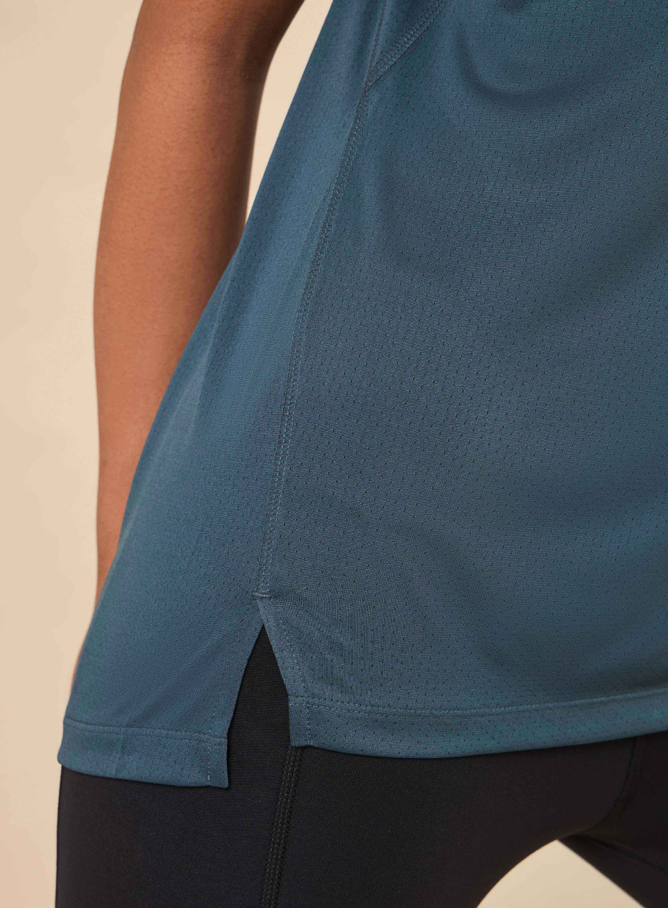 Women's Technical Knit Teal Run On T-shirt