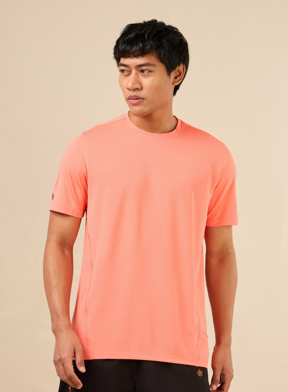Men's Orange Fit Grip Training T-shirt