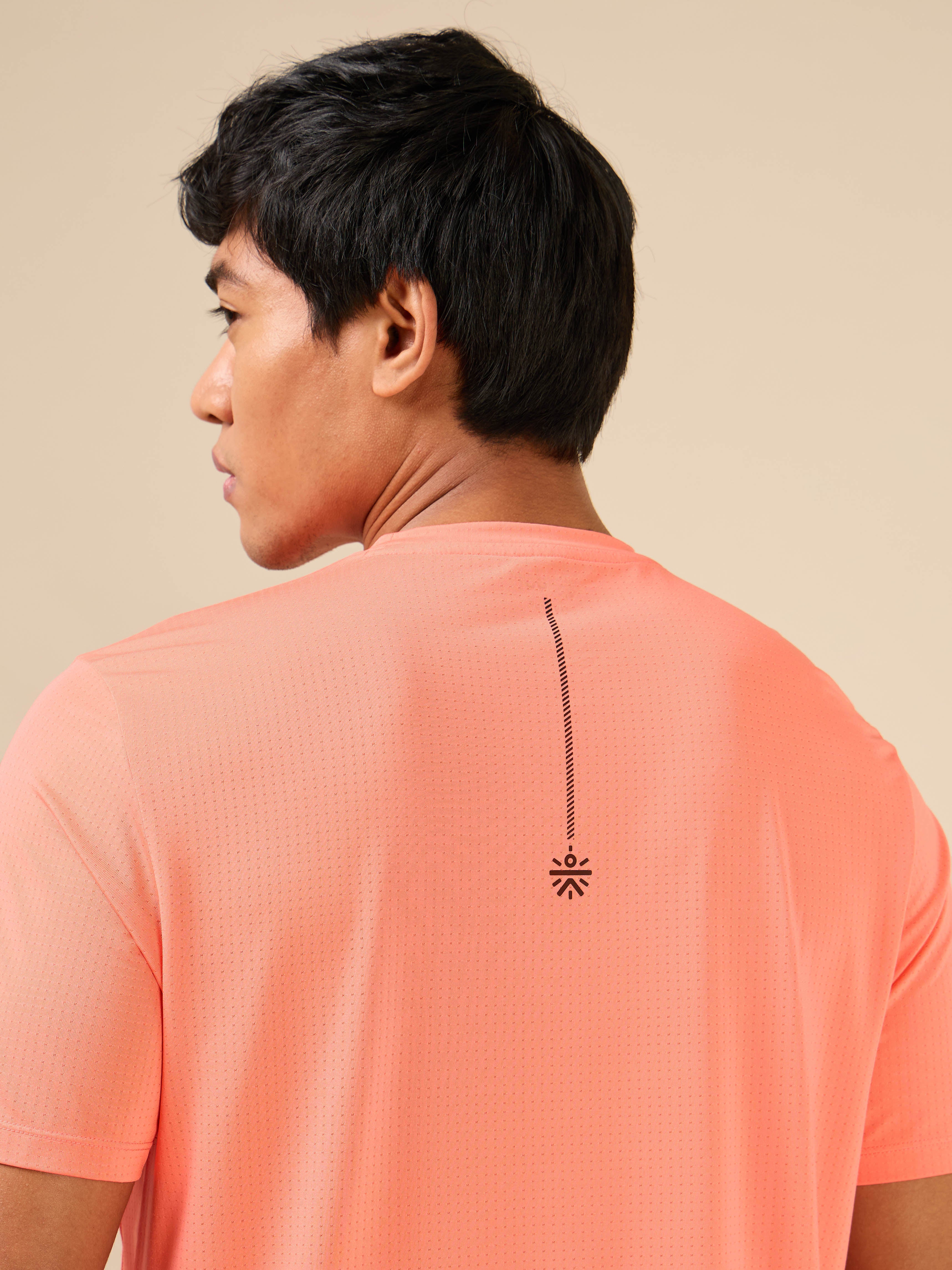 Men's Orange Fit Grip Training T-shirt