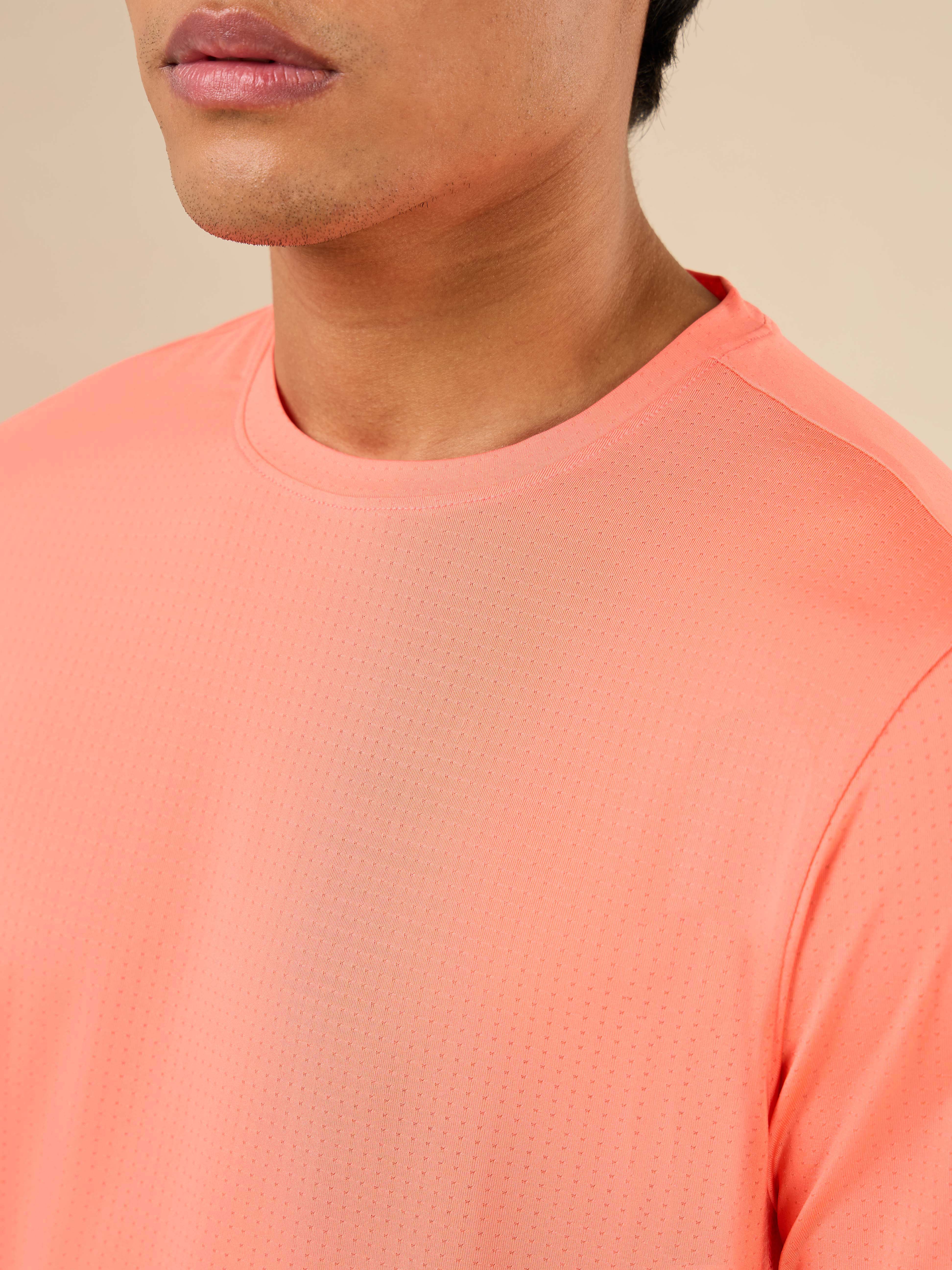 Men's Orange Fit Grip Training T-shirt