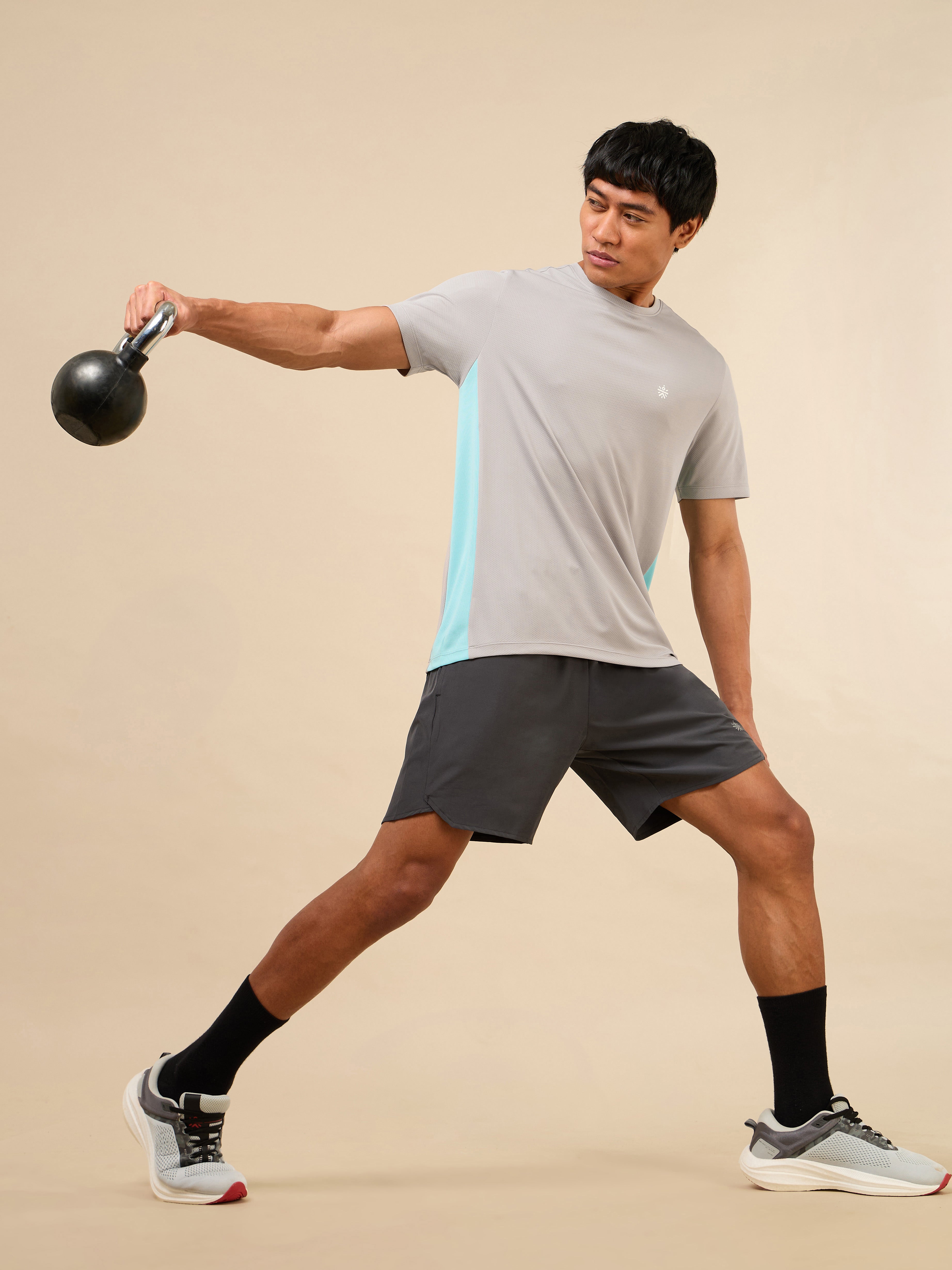 Men's Grey Optimal Strength Training T-shirt