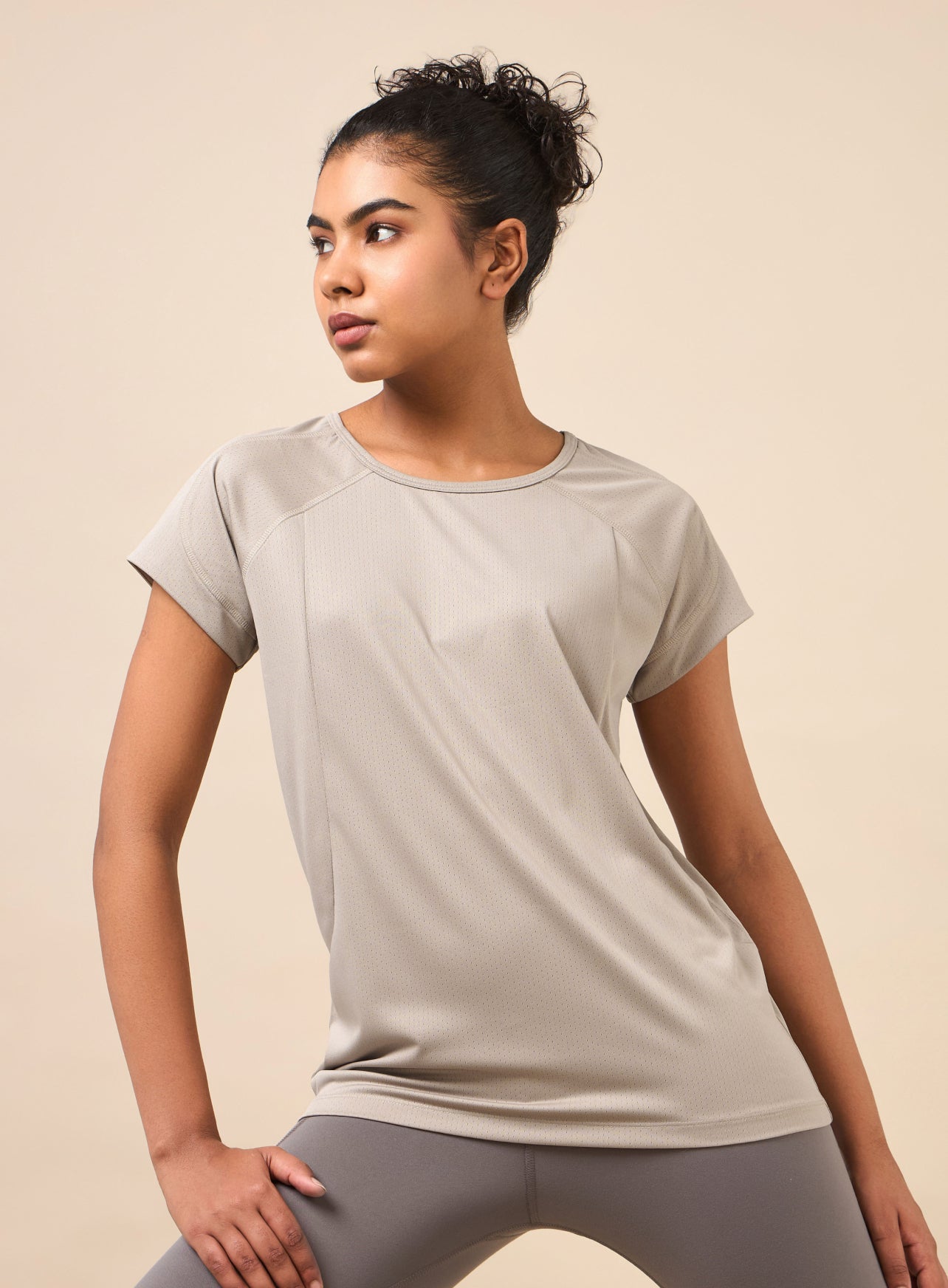 Women's Beige Synergy Performance Top