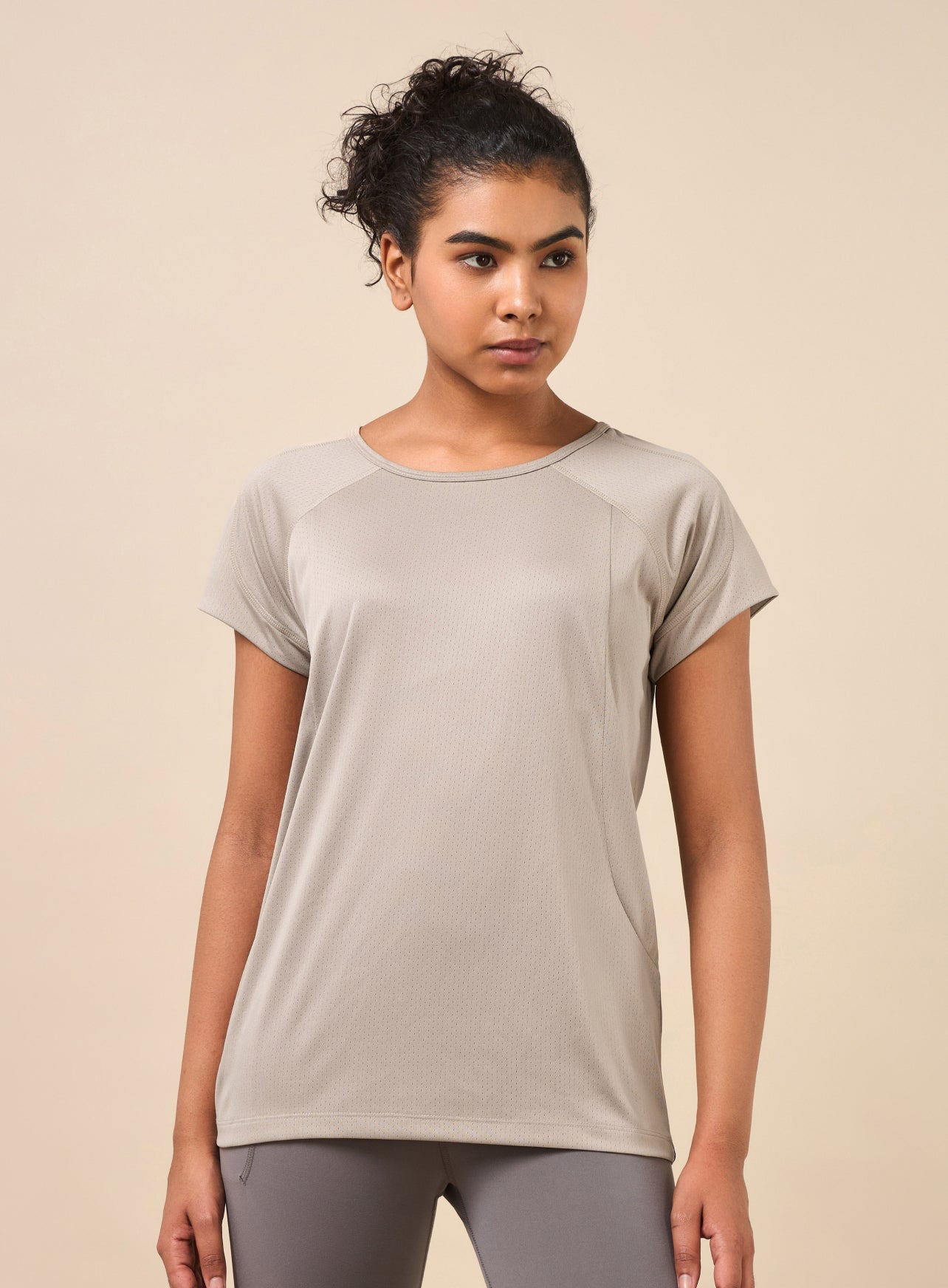 Women's Beige Synergy Performance Top
