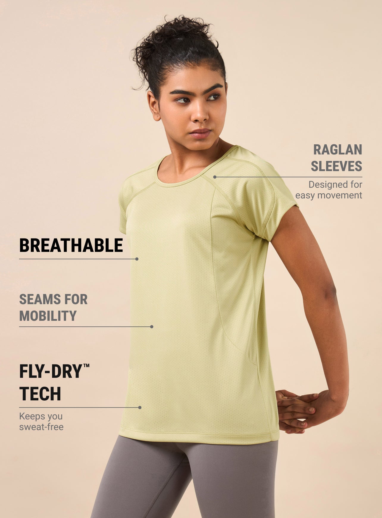 Women's Lt. Green Synergy Performance Top