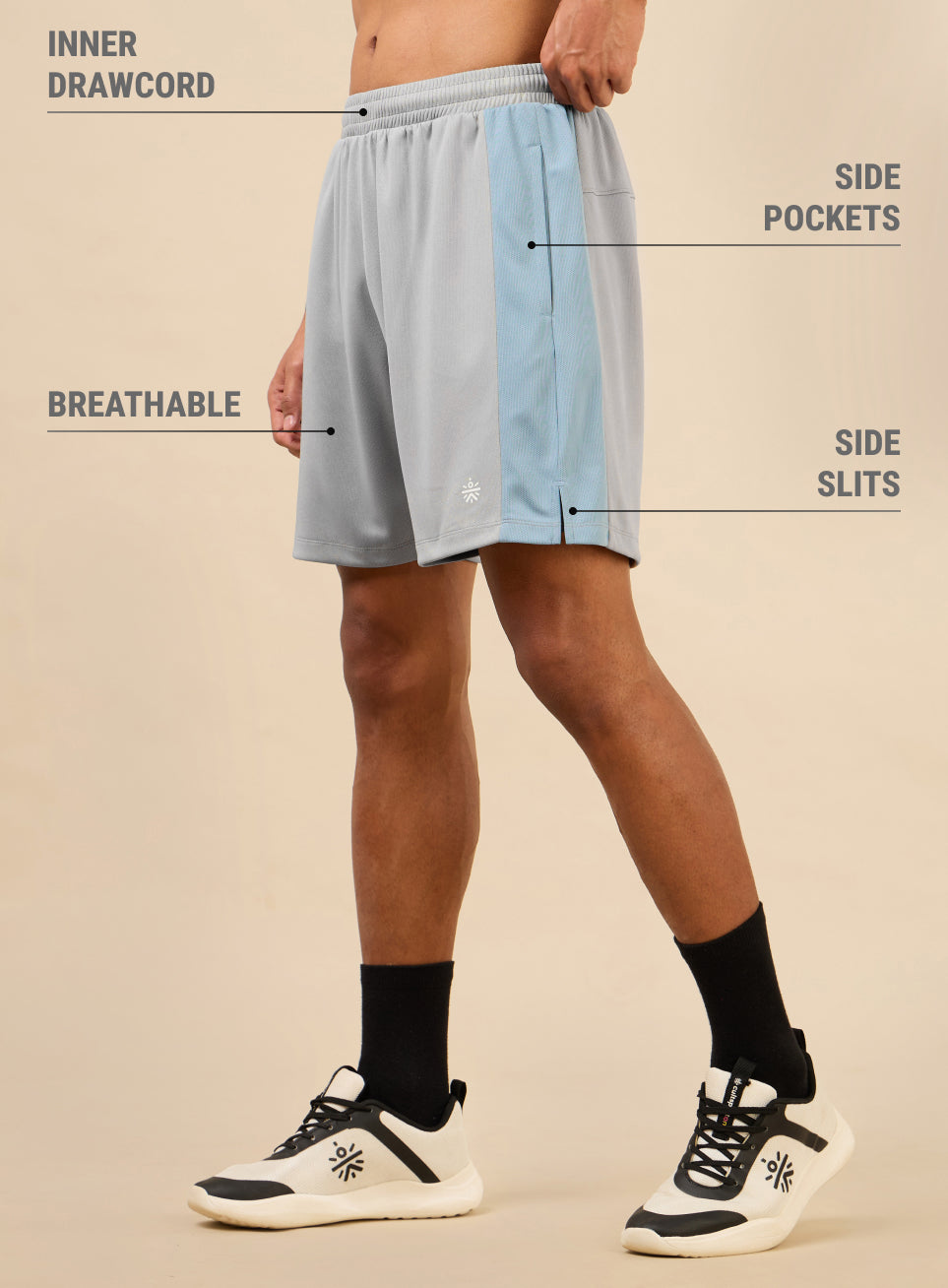 Men's Grey Flex Shorts