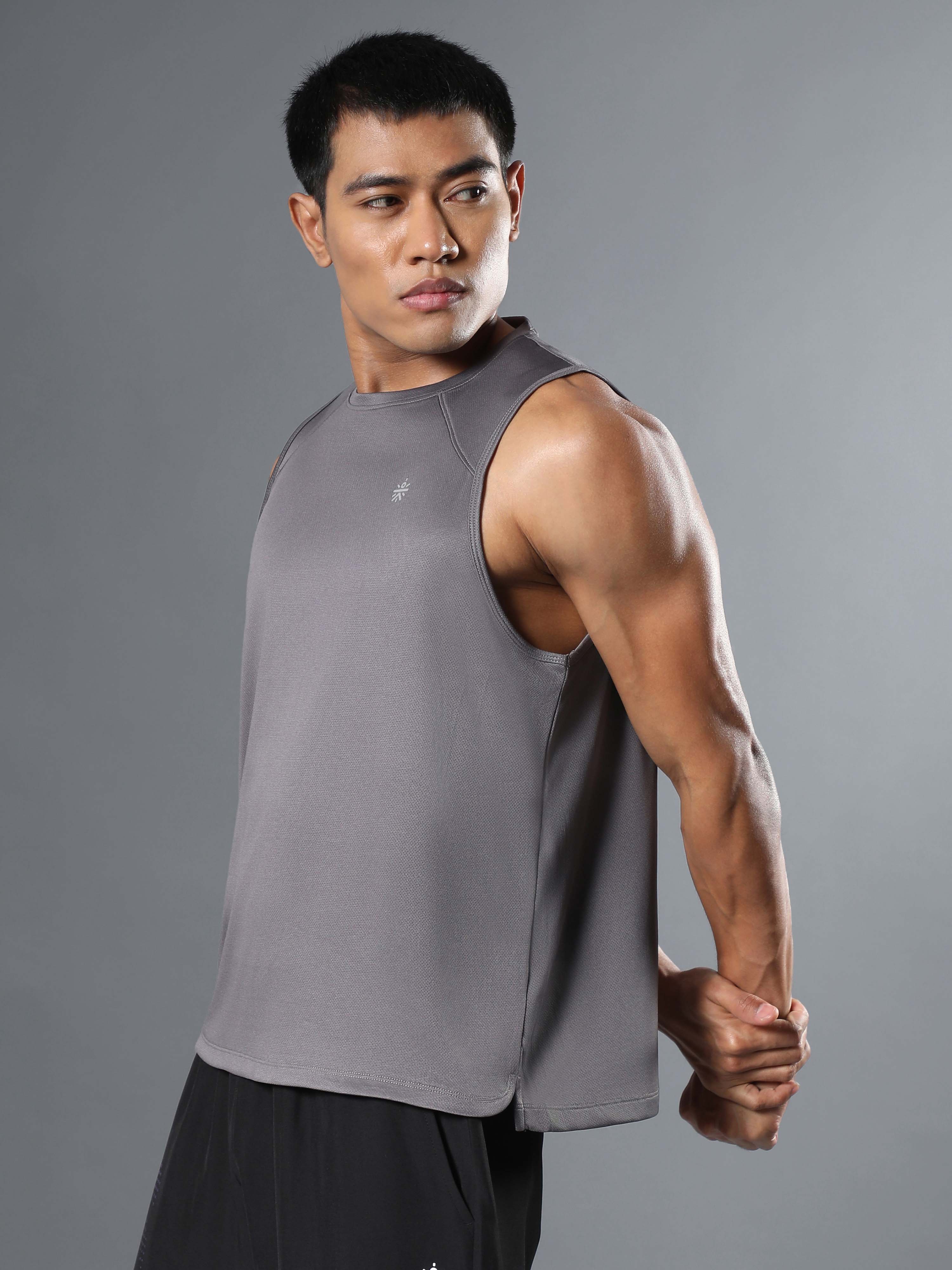 Men's Dark Grey Runner's Pro Tank