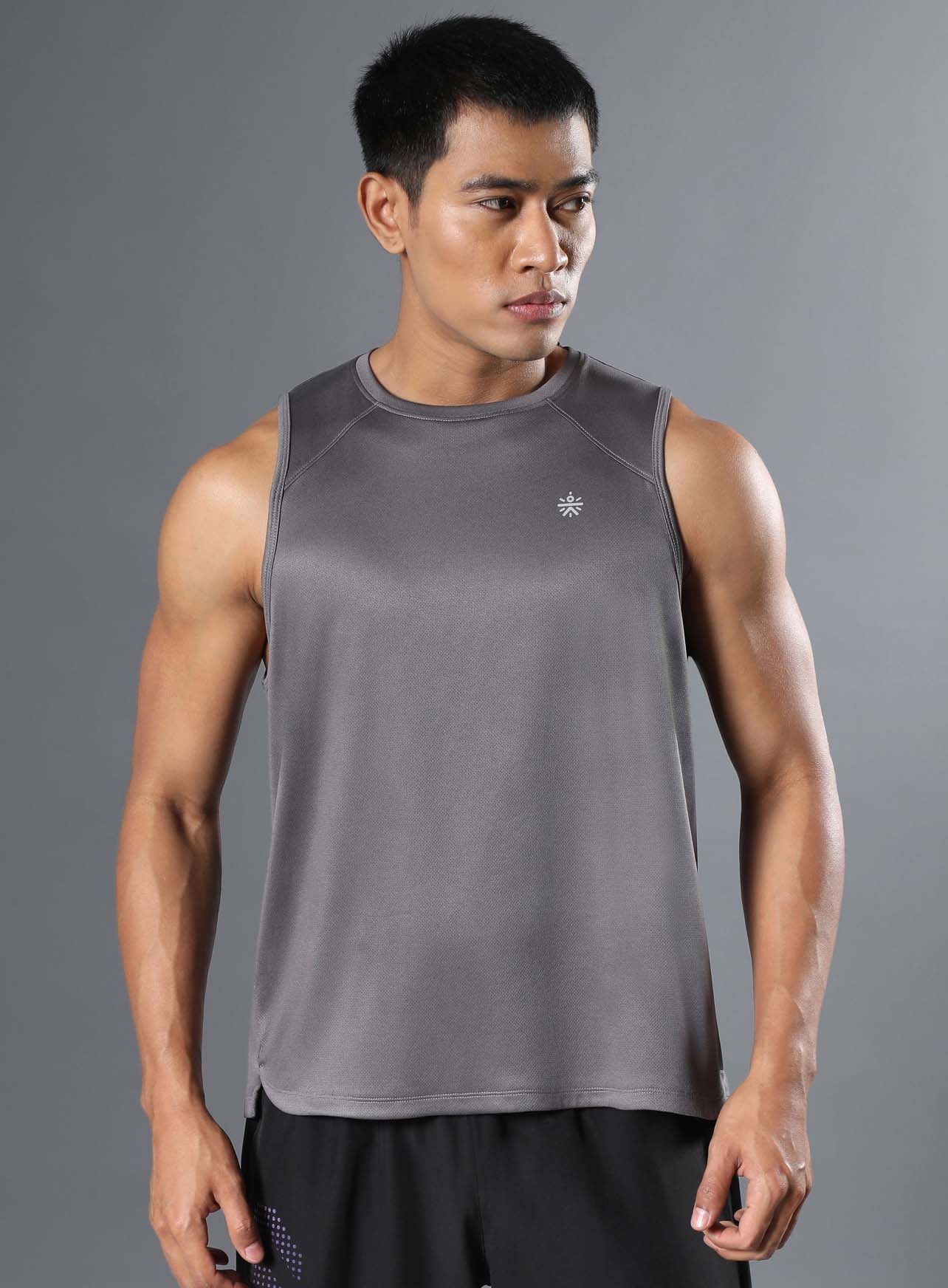 Men's Dark Grey Runner's Pro Tank