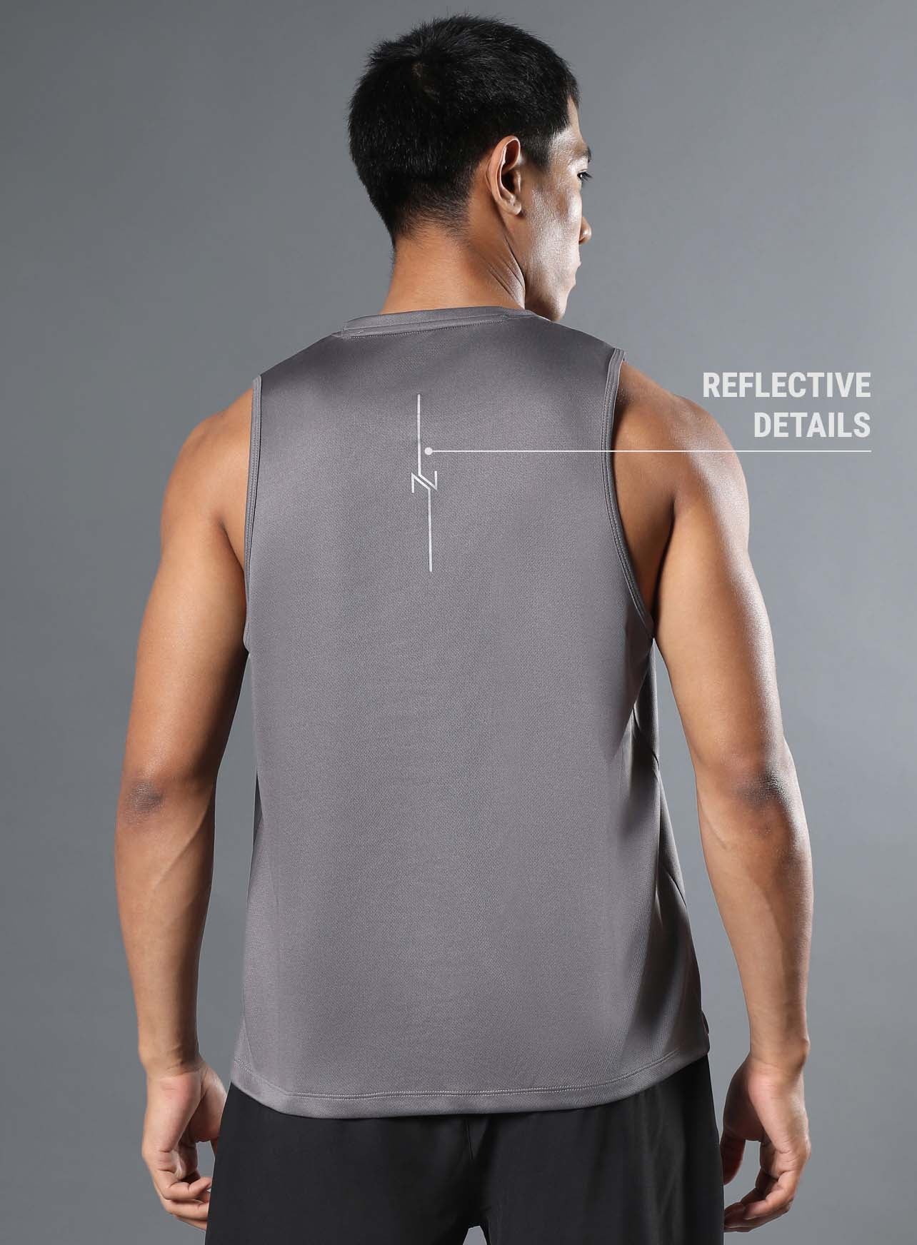 Men's Dark Grey Runner's Pro Tank