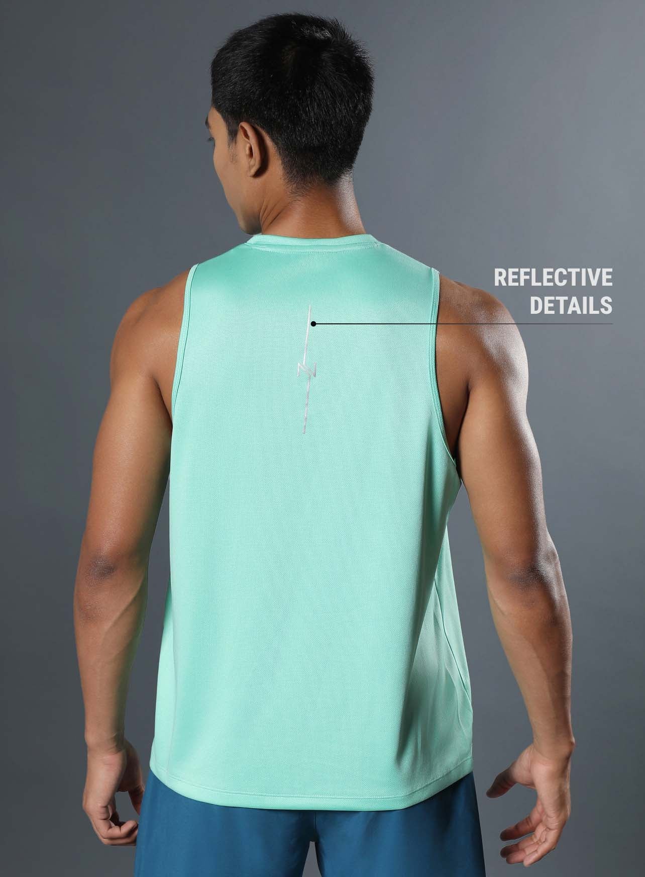 Men's Green Runner's Pro Tank