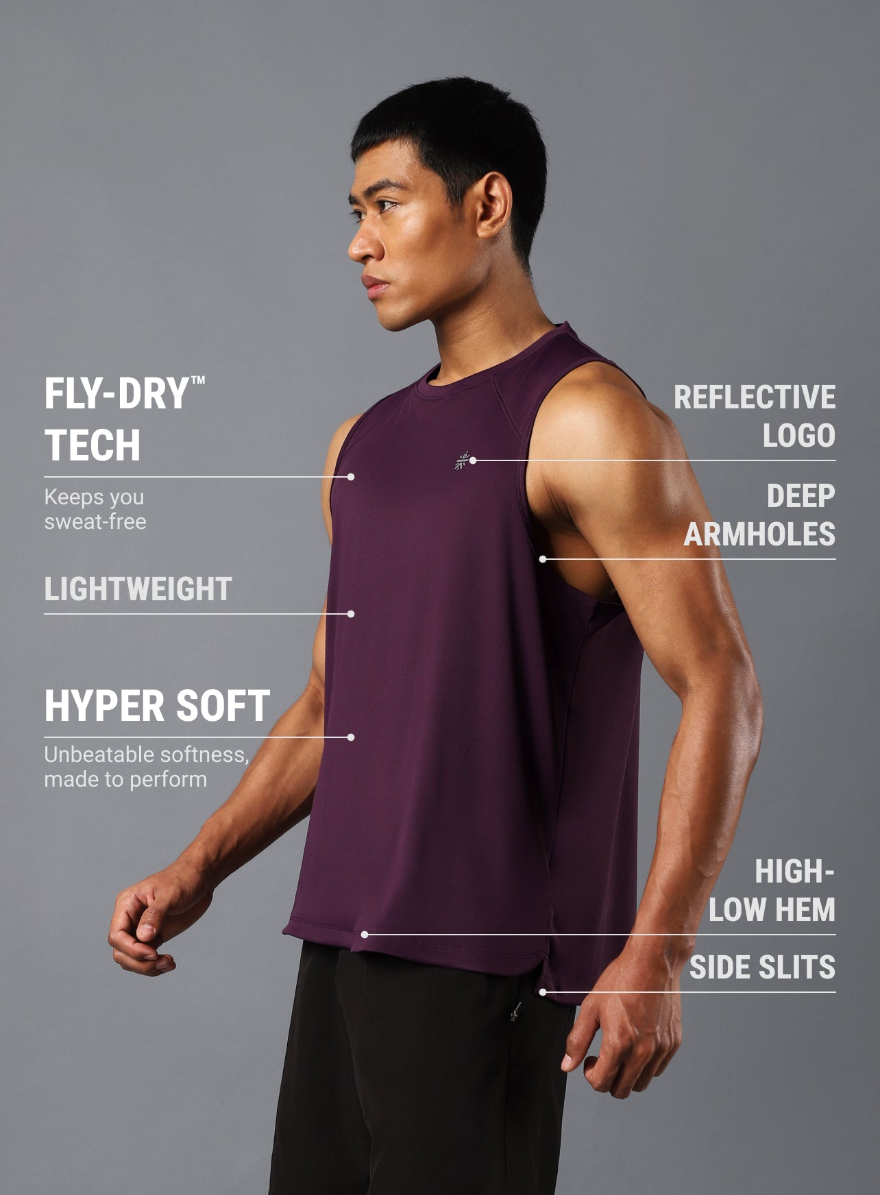 Men's Wine Everyday Run Tank