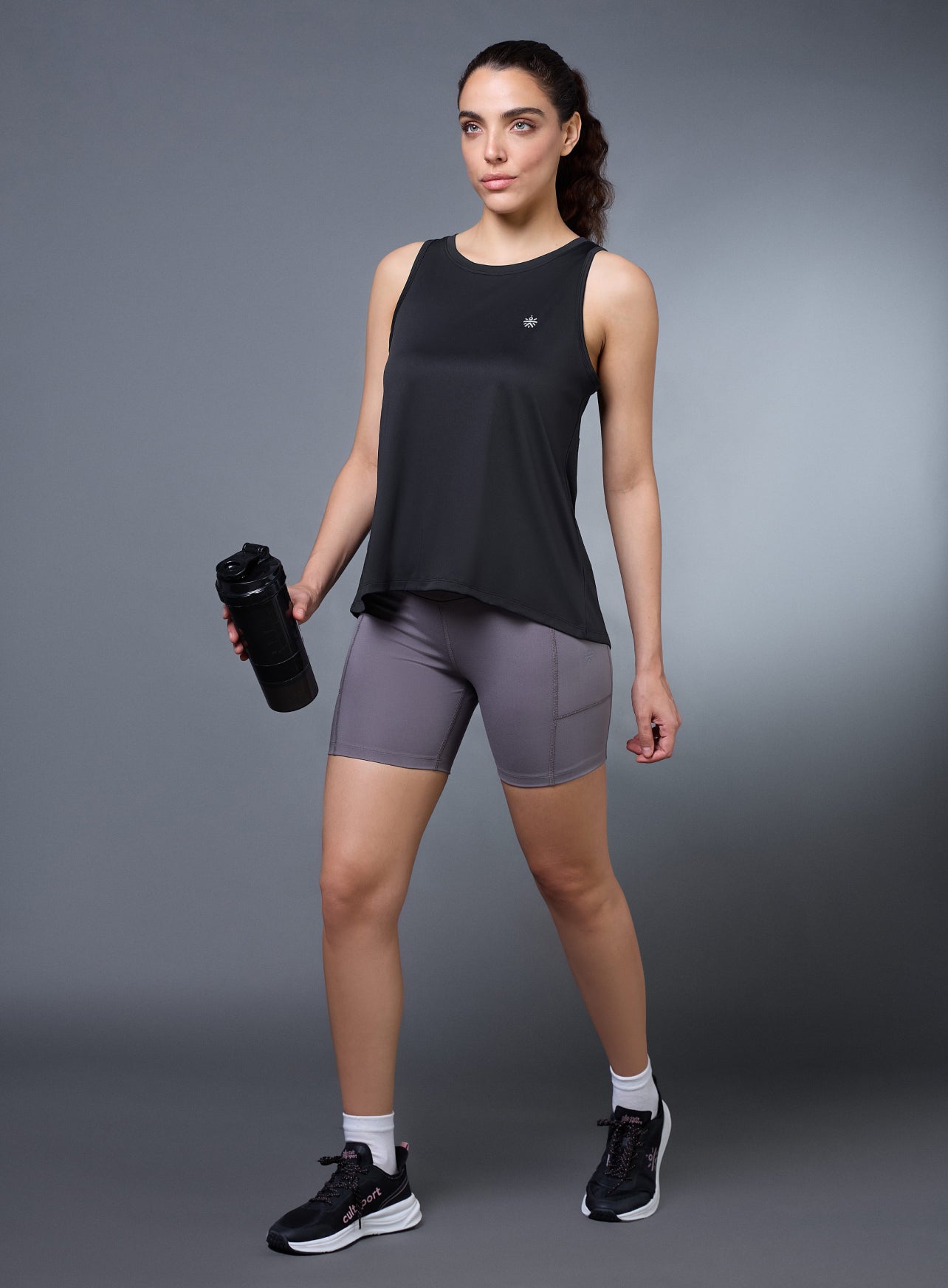 Women's Black Run Forward Tank