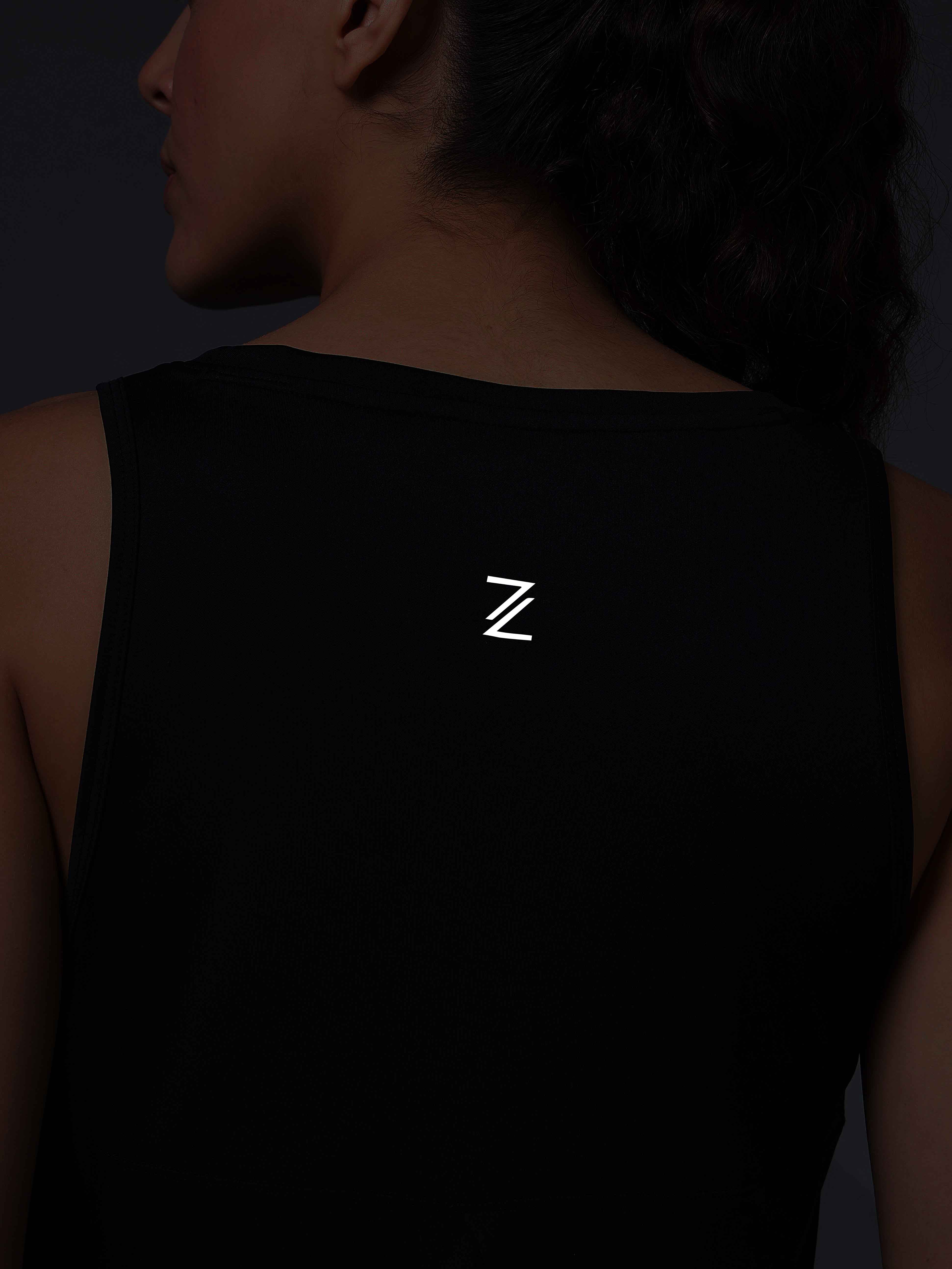 Women's Black Run Forward Tank