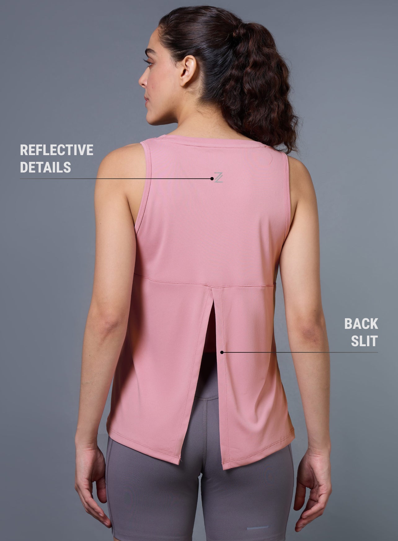 Women's Pink Run Forward Tank