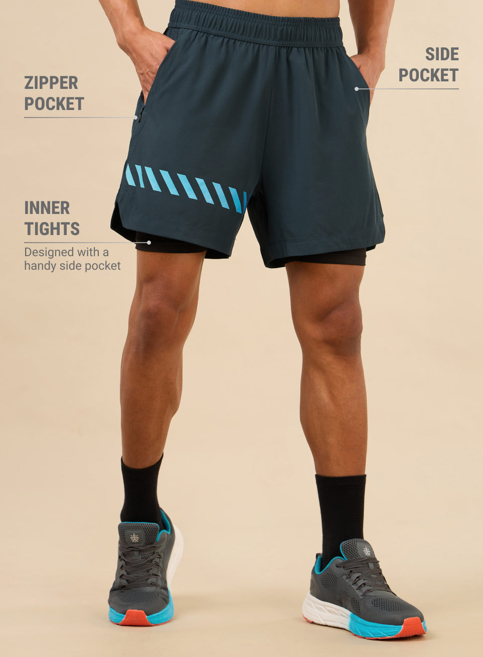 Men's Dopamine Energy Neon Green Training Shorts