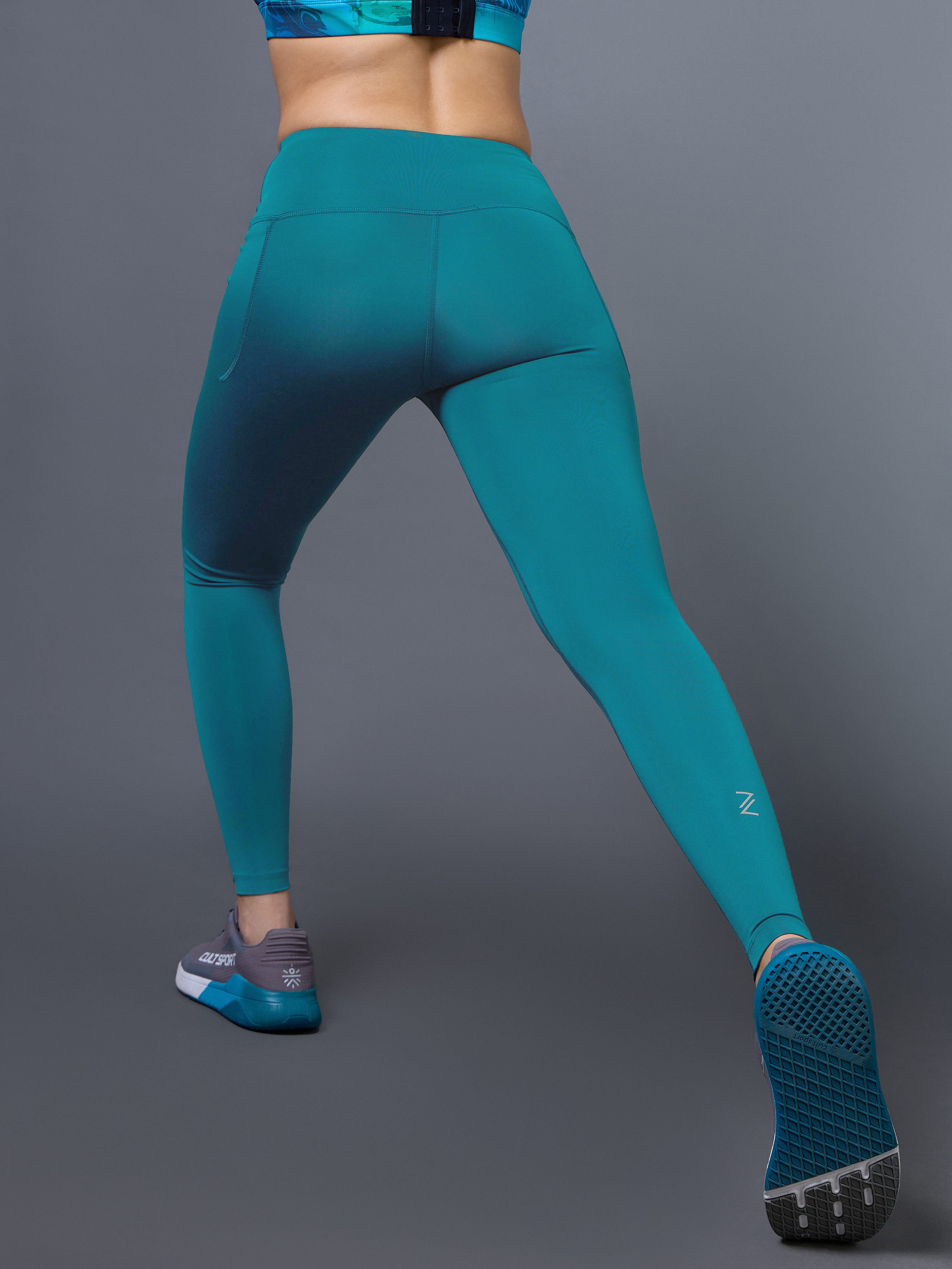 Women's Teal Runner's Essential Tights