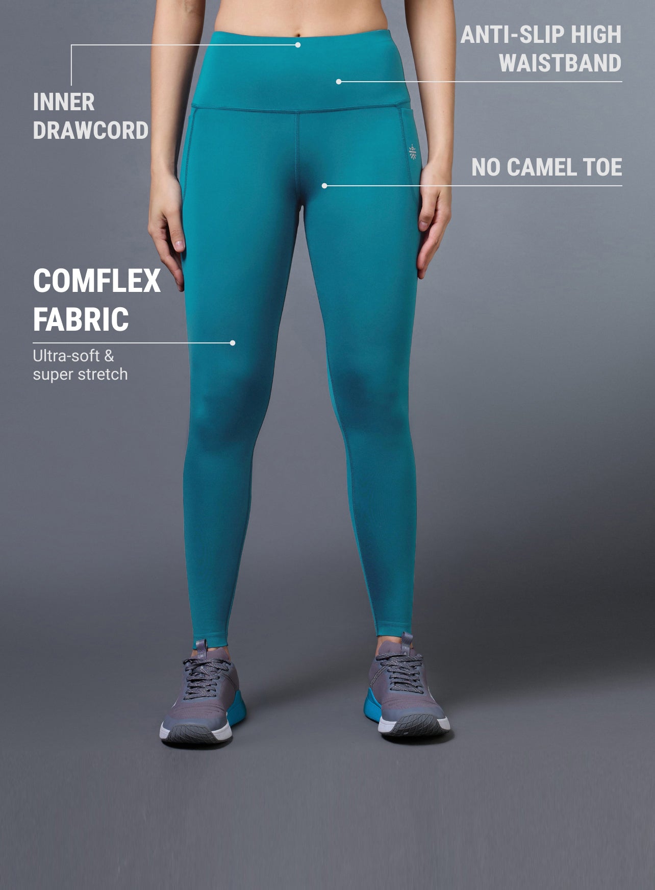 Women's Teal Runner's Essential Tights
