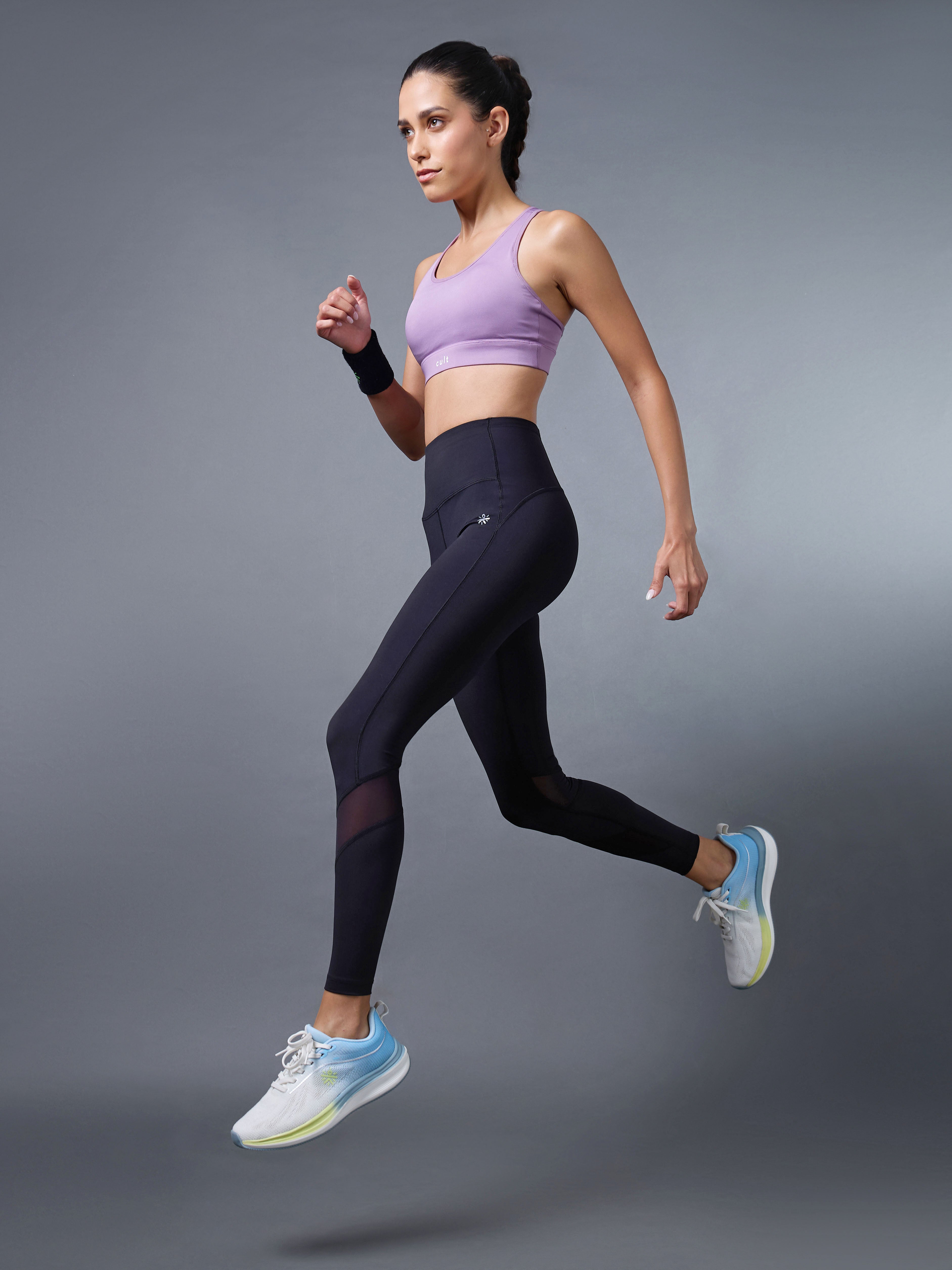 Women's Black Run Forward Tights