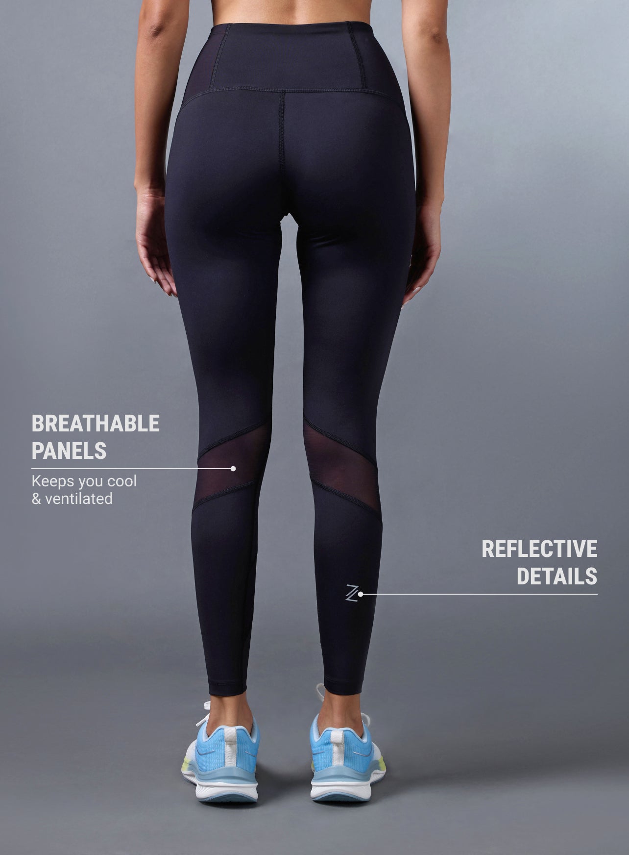 Women's Black Run Forward Tights