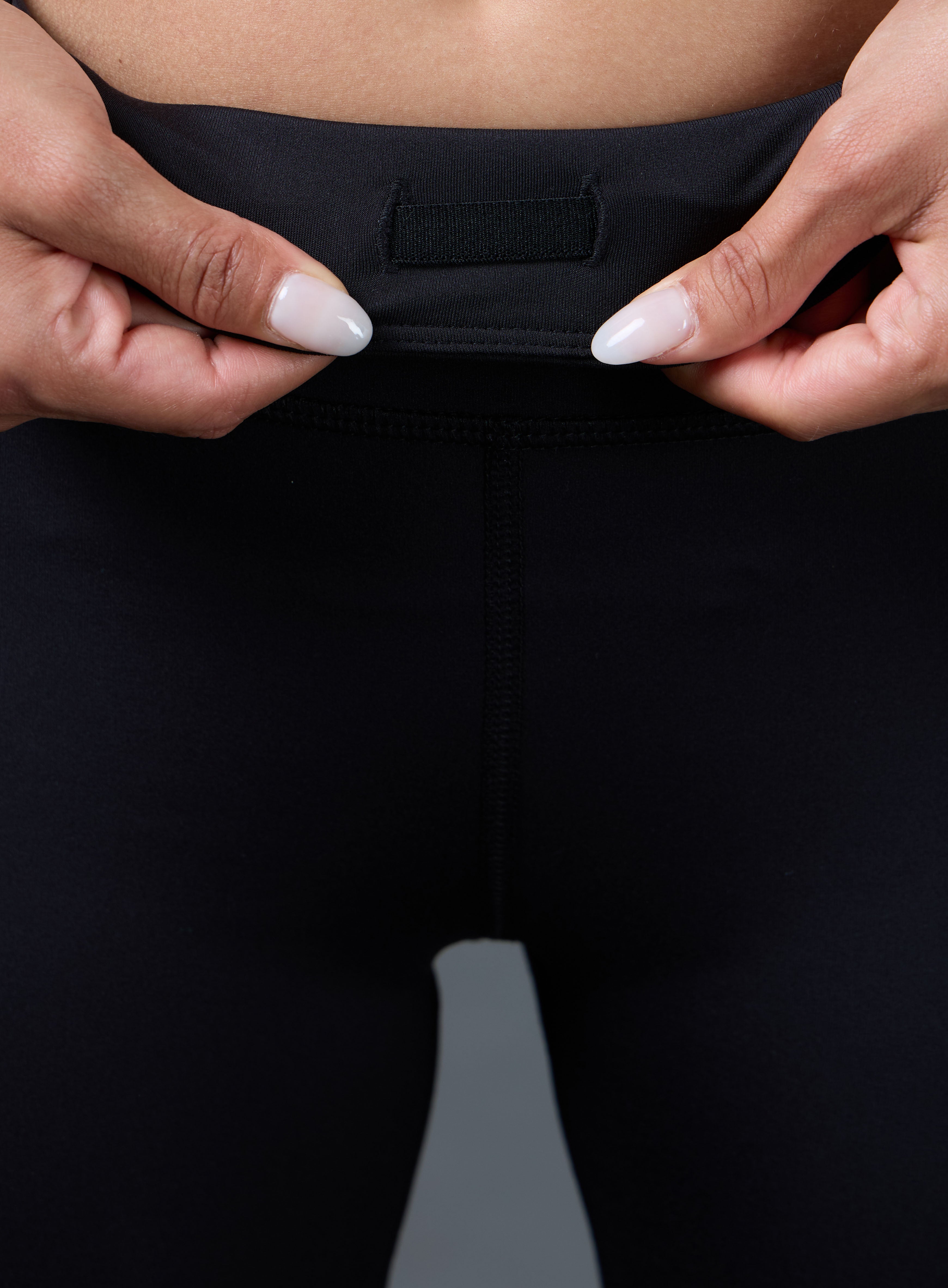 Women's Black Pace Up Running Tights