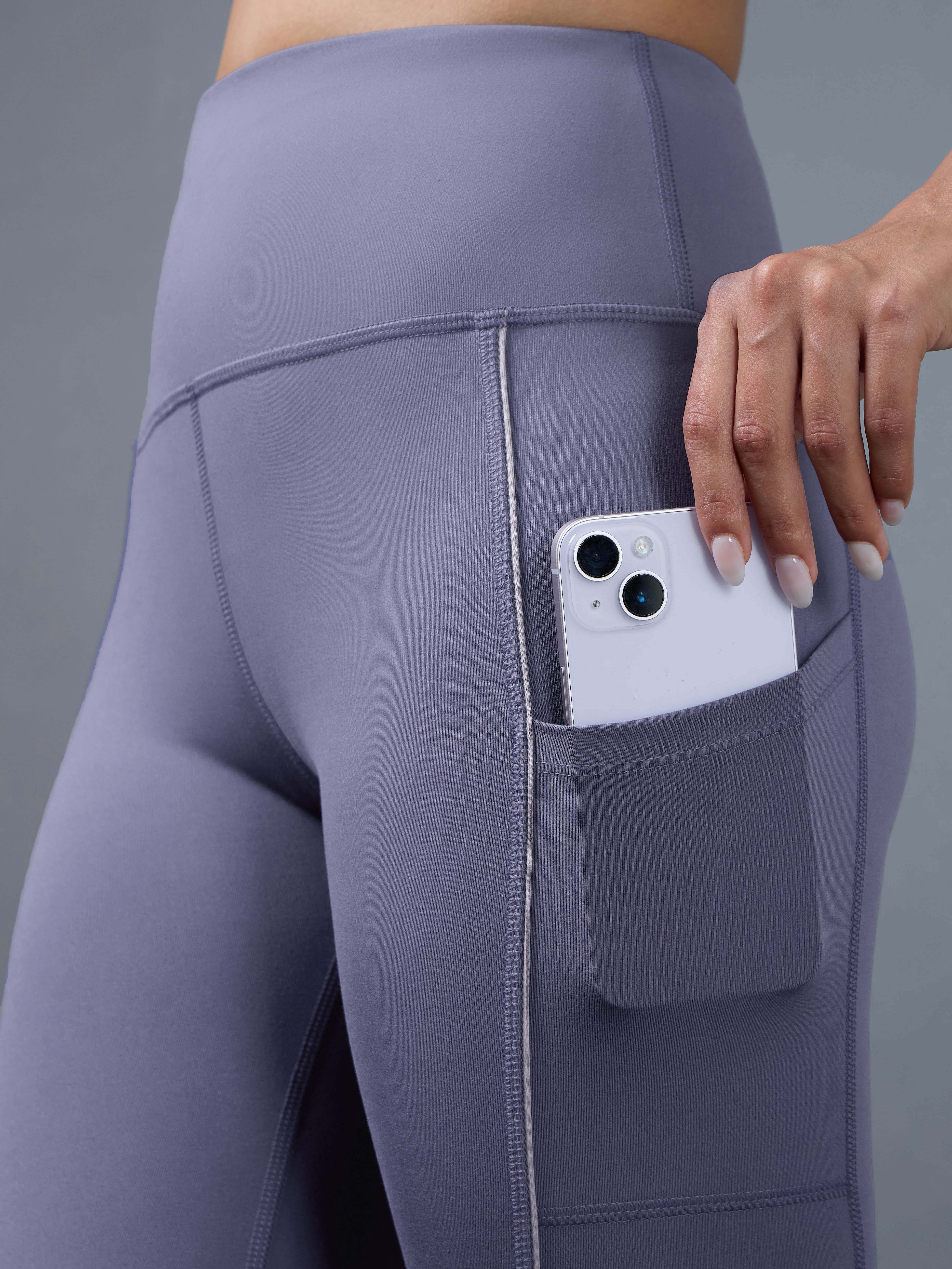 Women's Purple Pace Up Running Tights