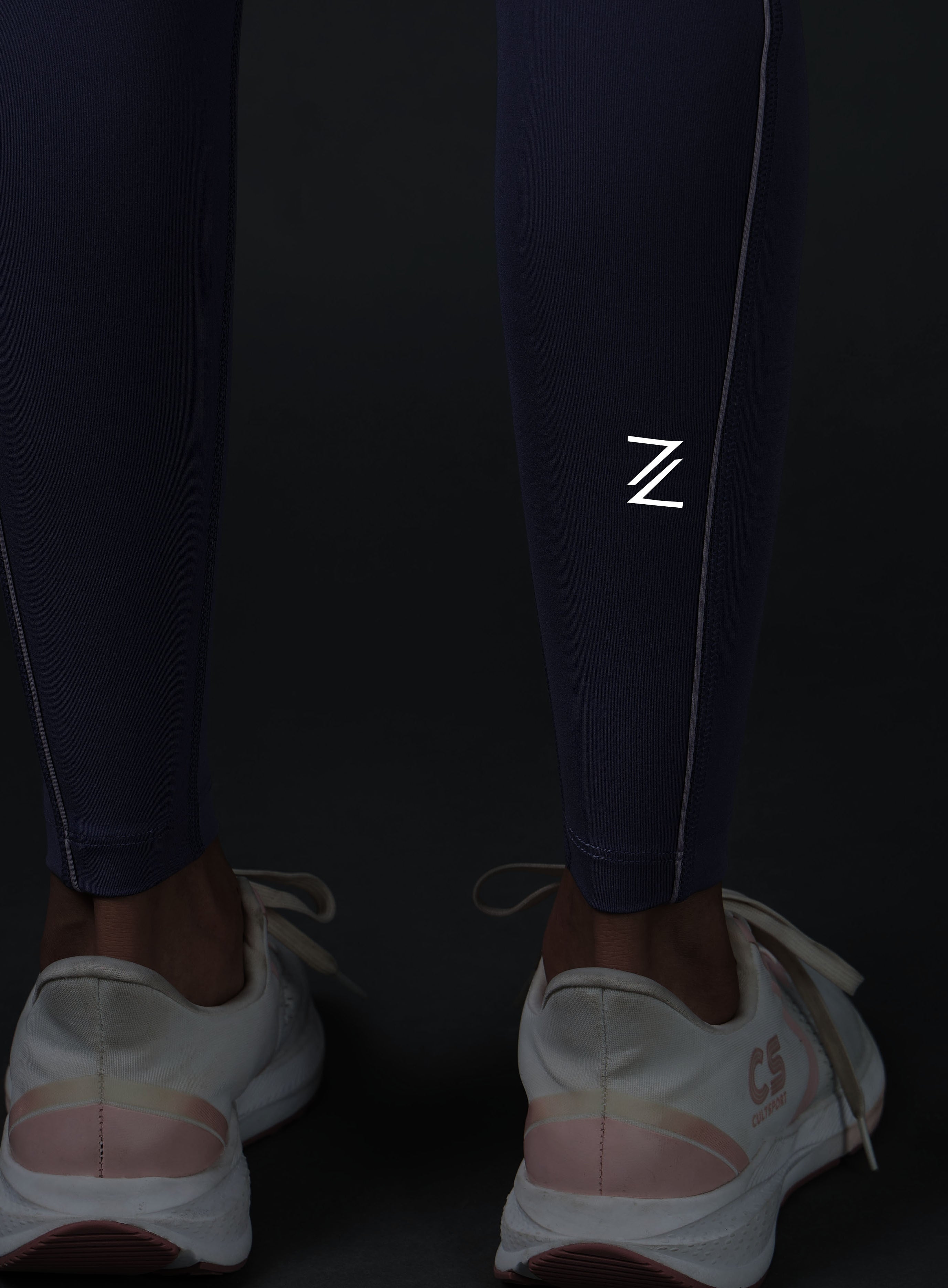 Women's Purple Pace Up Running Tights