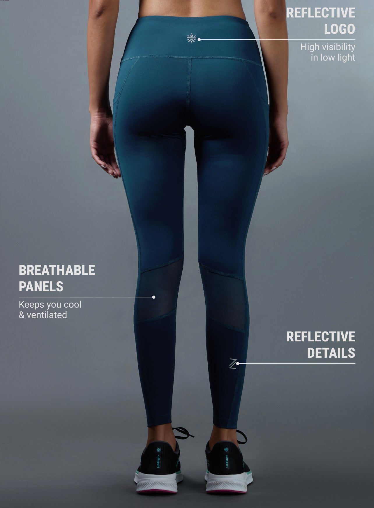 Women's Teal Ultimate Running Tights