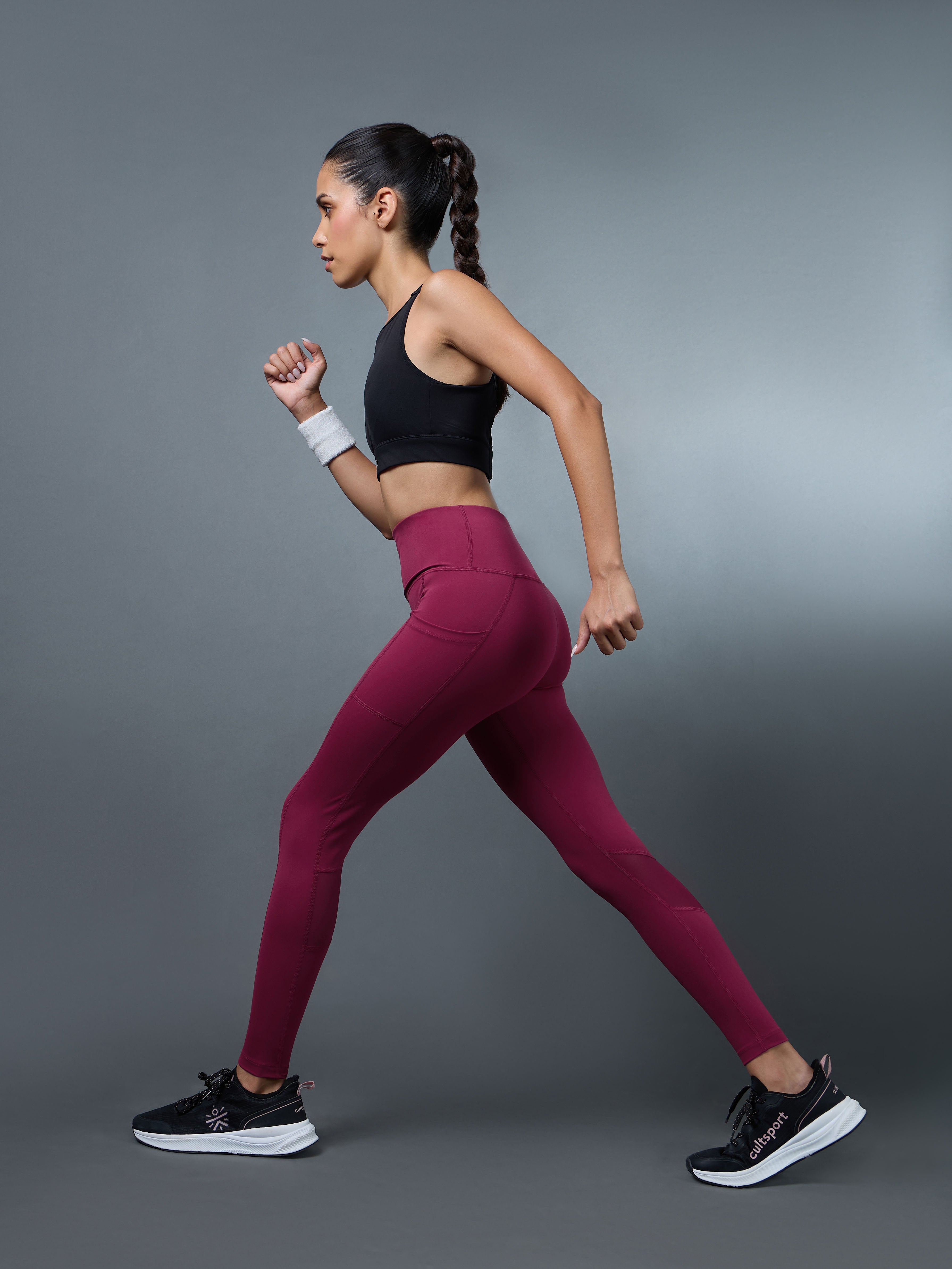 Women's Maroon Ultimate Running Tights