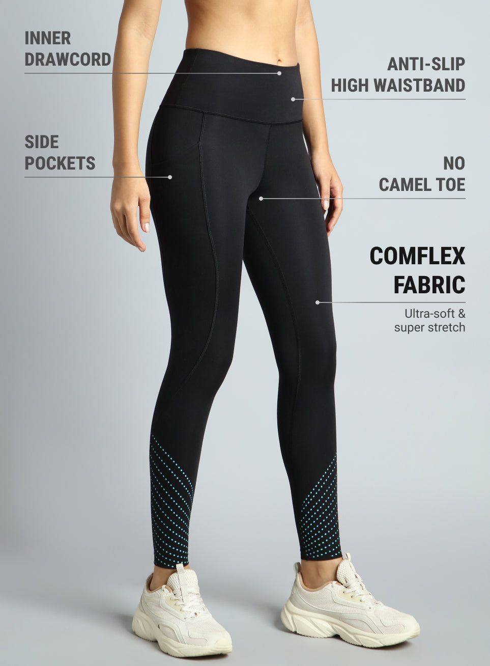 Women's Black Impact Running Tights