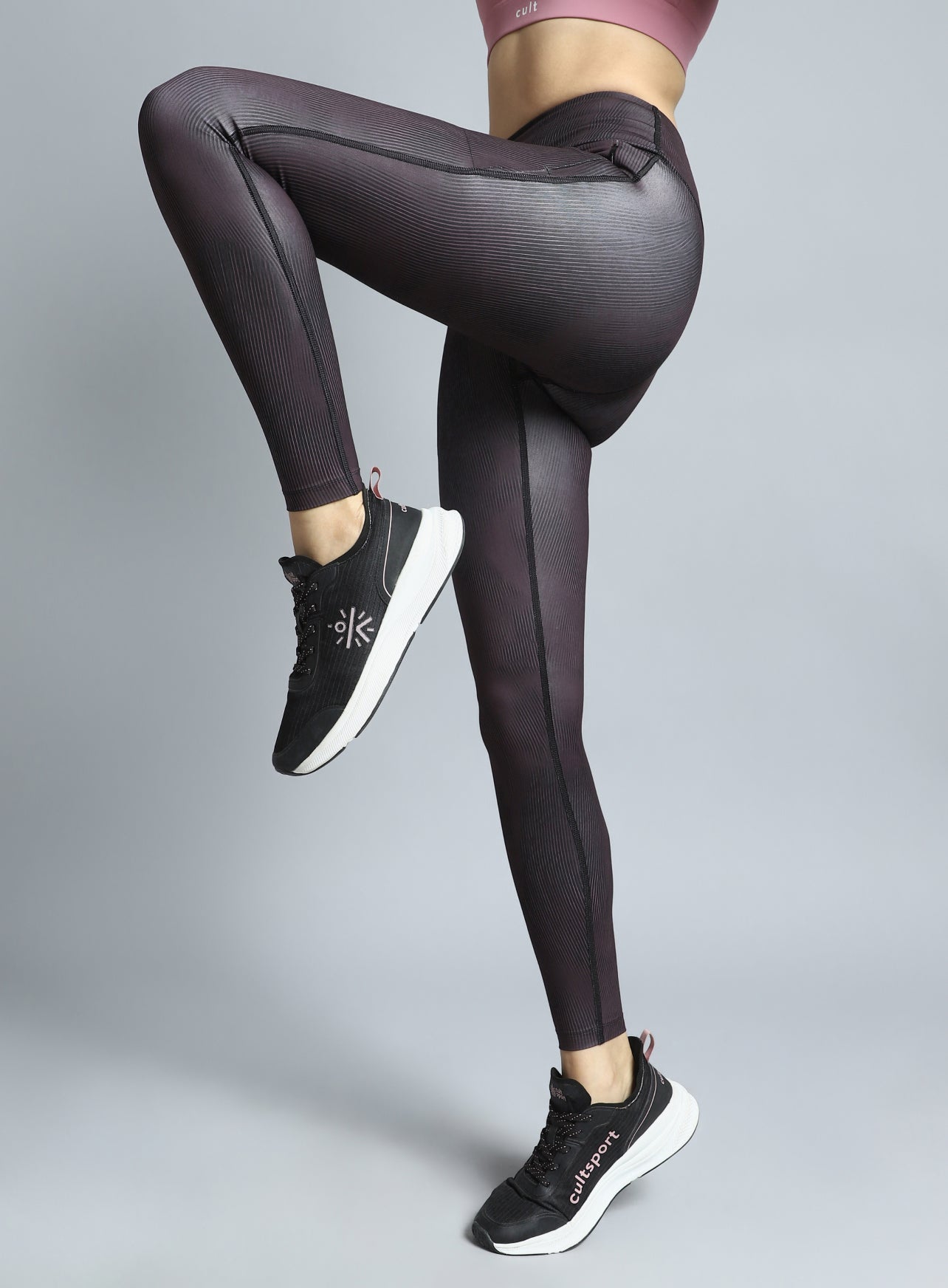 Women's Wine Urban Camo Running COMFlex Tights