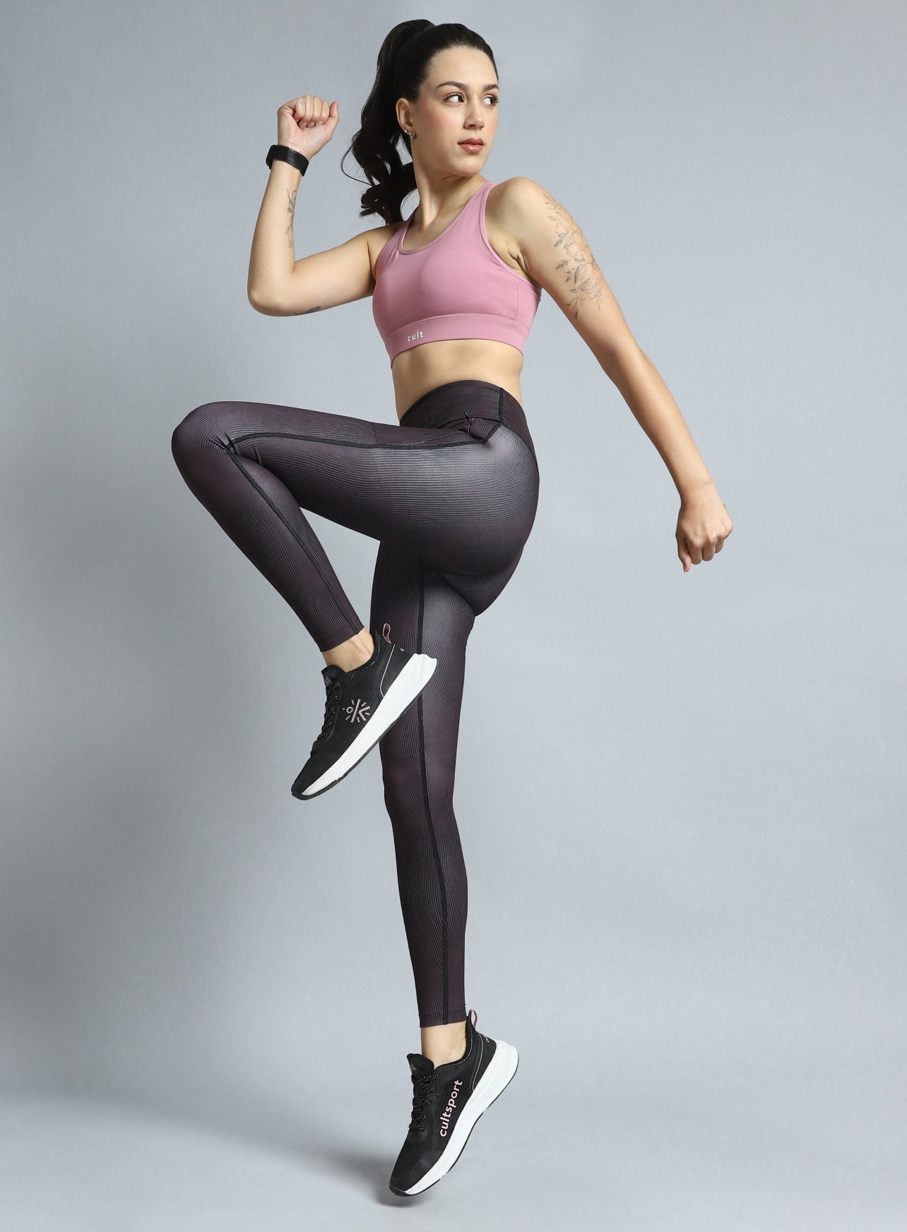 Women's Wine Urban Camo Running COMFlex Tights