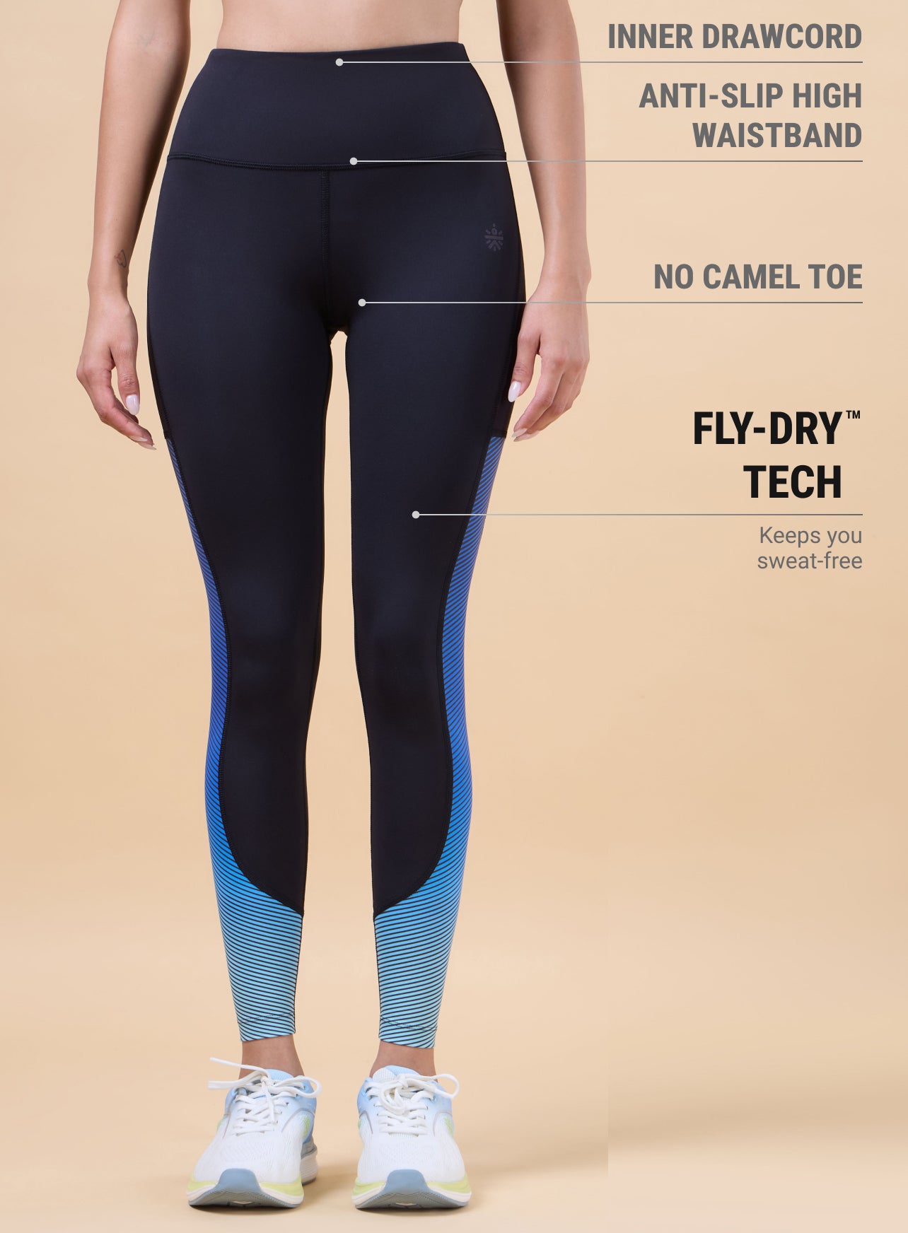 Women's Black Energy Print Sculpted COMFlex Tights