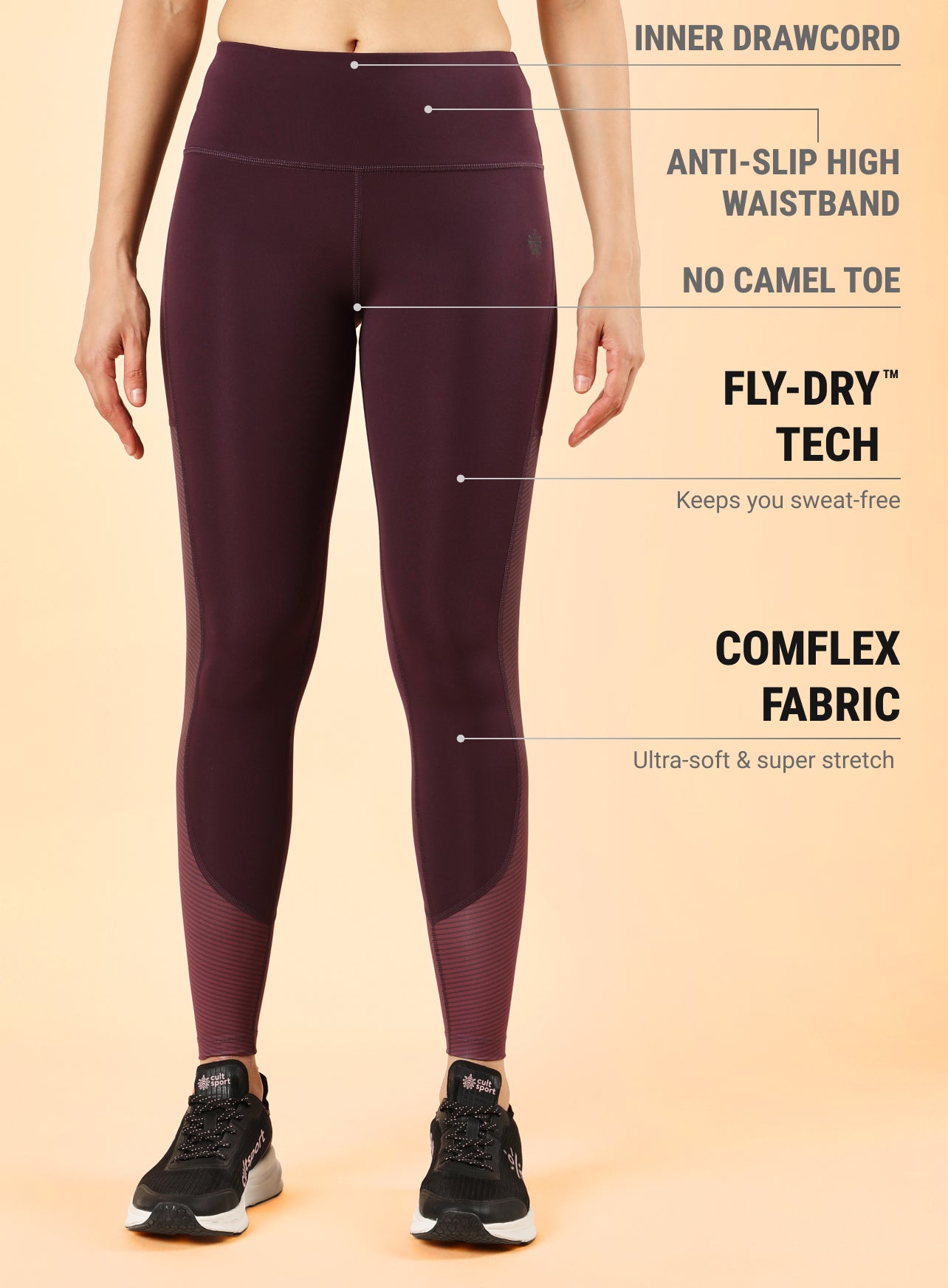 Women's Plum Energy Print Sculpted COMFlex Tights