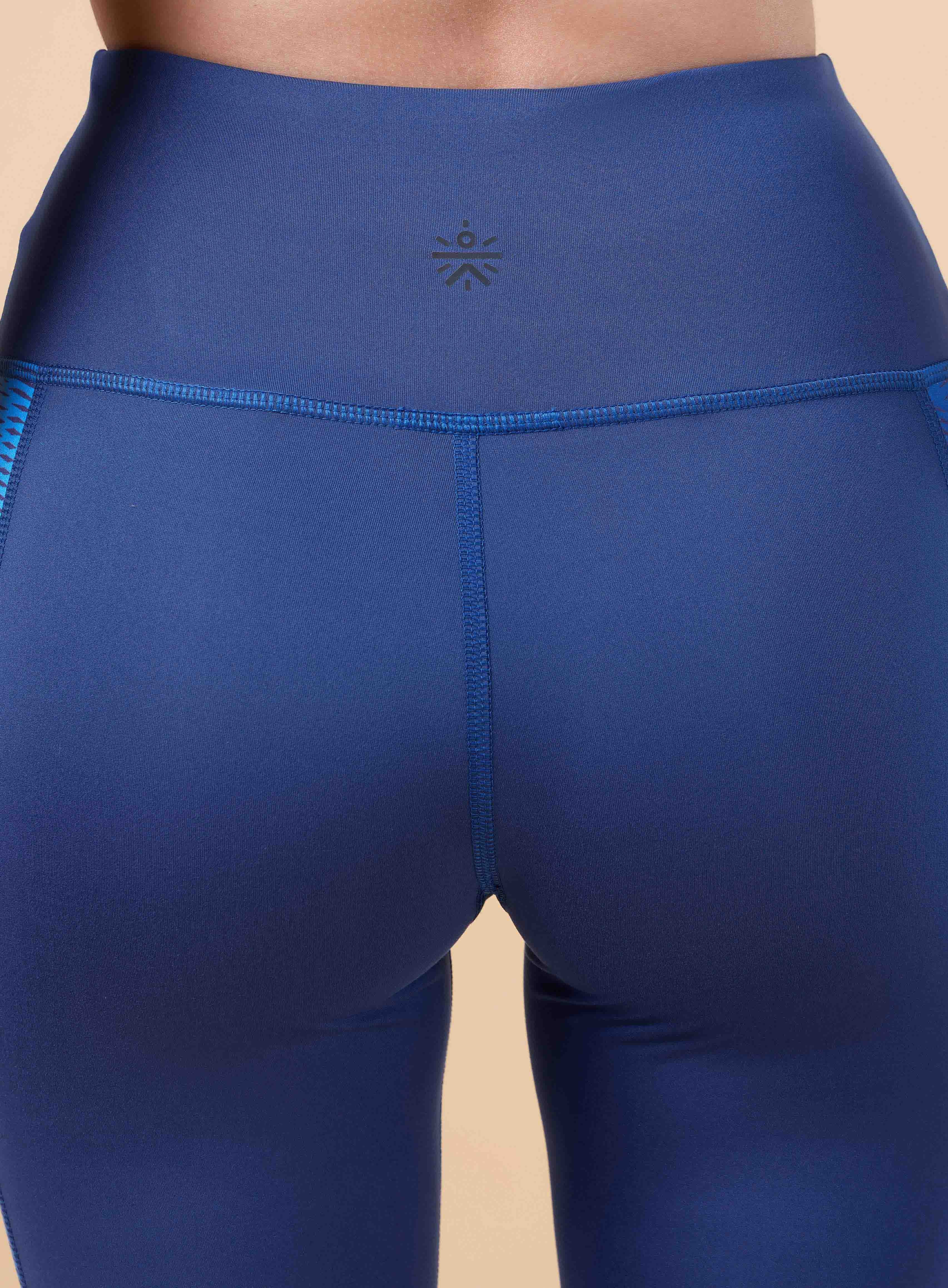 Womens Navy Energy Map Printed COMFlex Tights