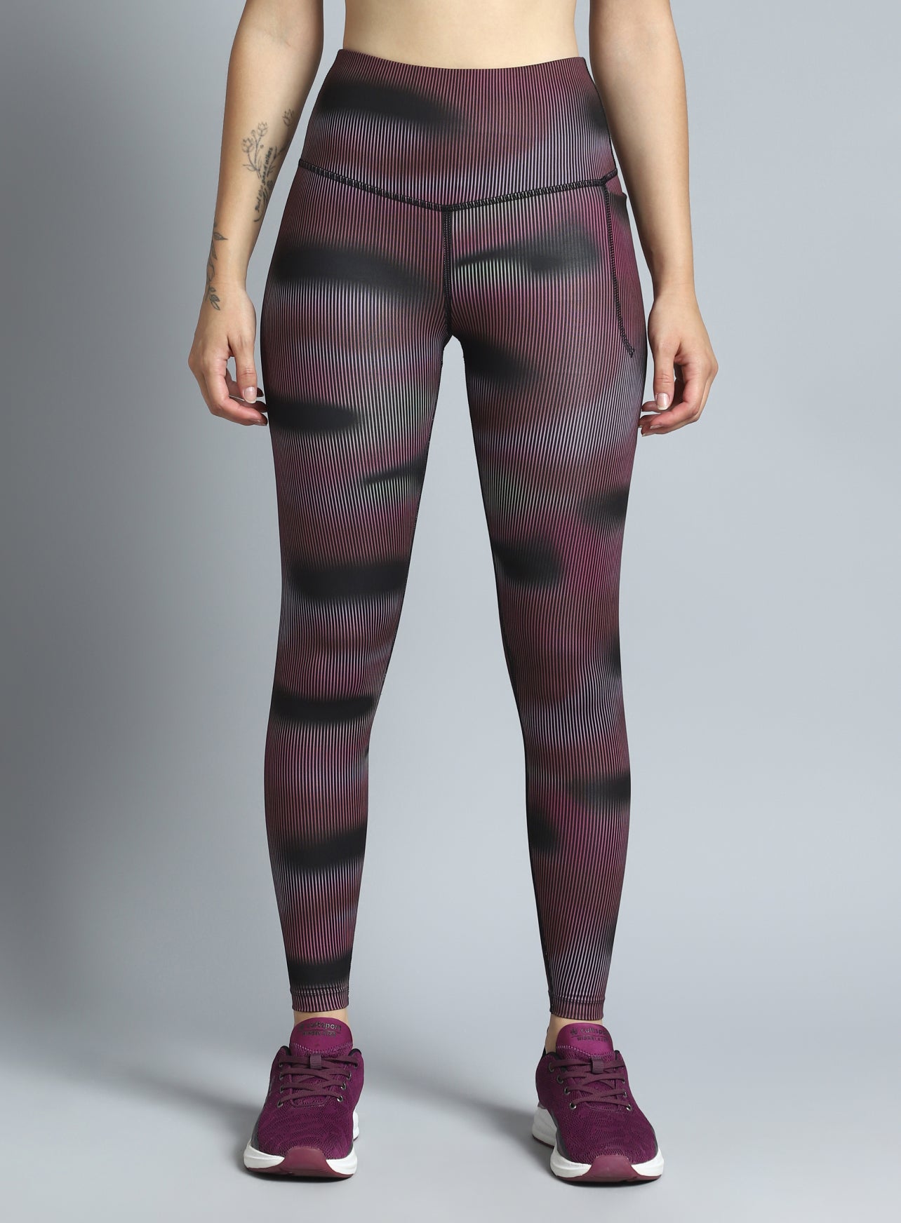 Women's Pink Energy Map All Over Print COMFlex Tights