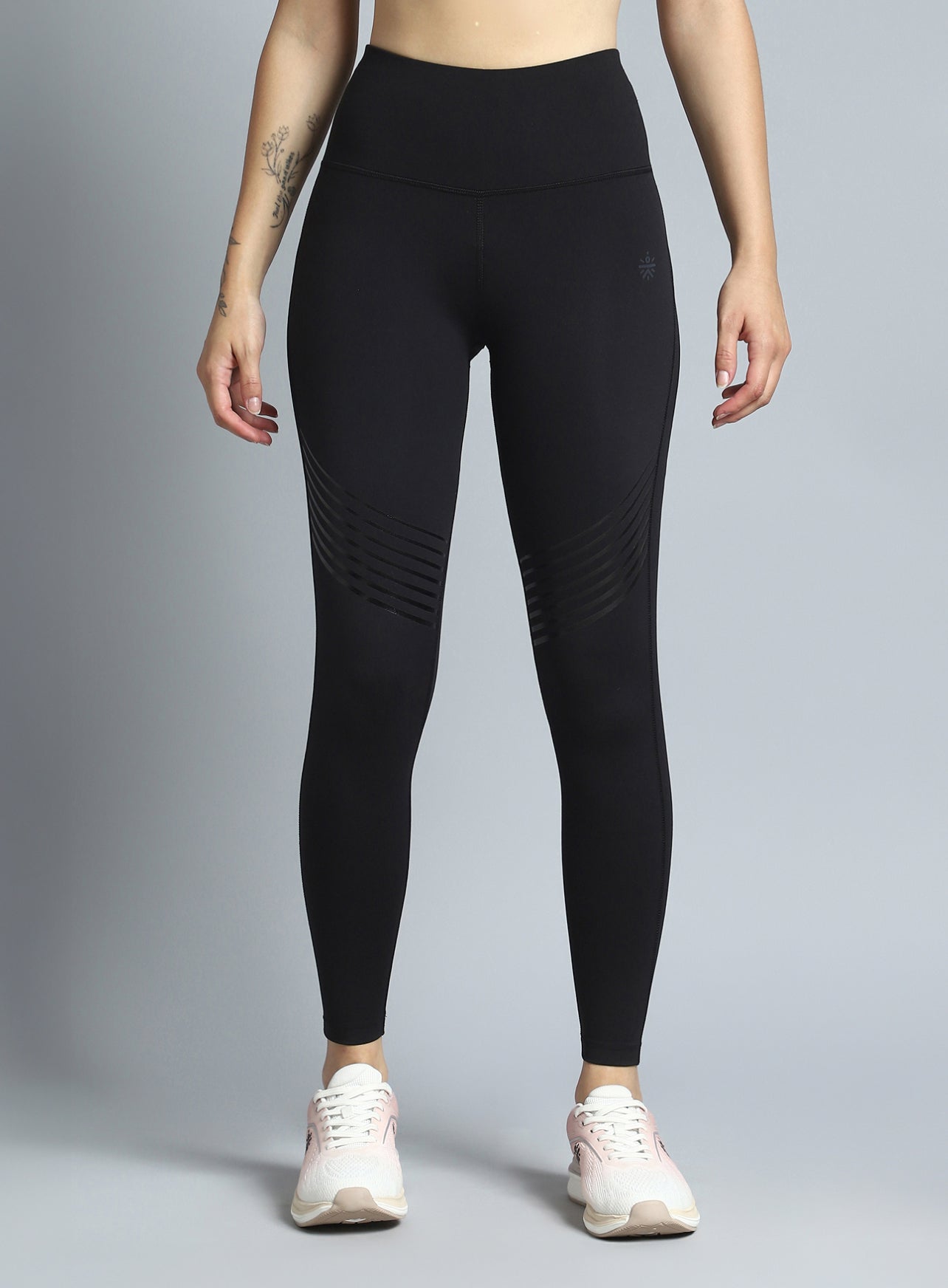 Women's Black Energy Flow Printed COMFlex Tights