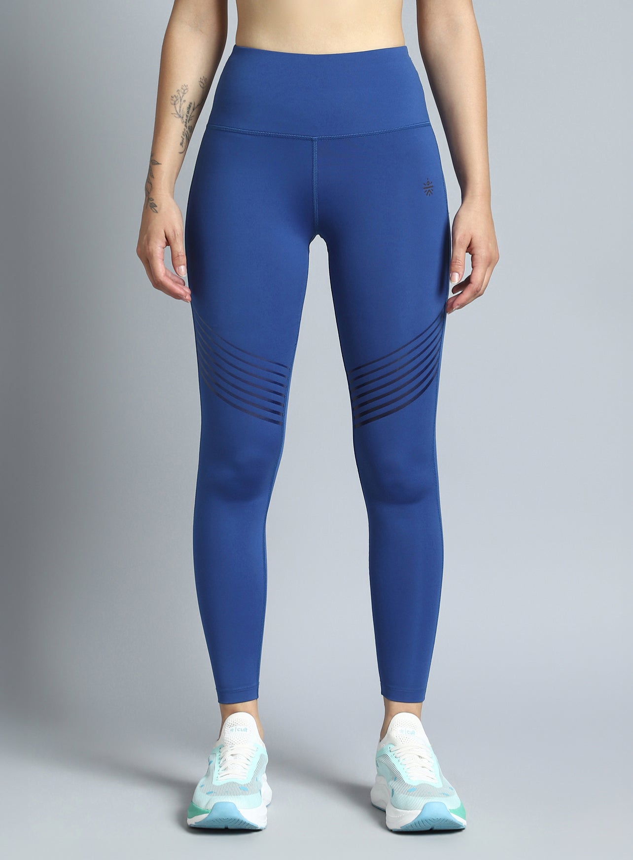 Women's Blue Energy Flow Printed COMFlex Tights