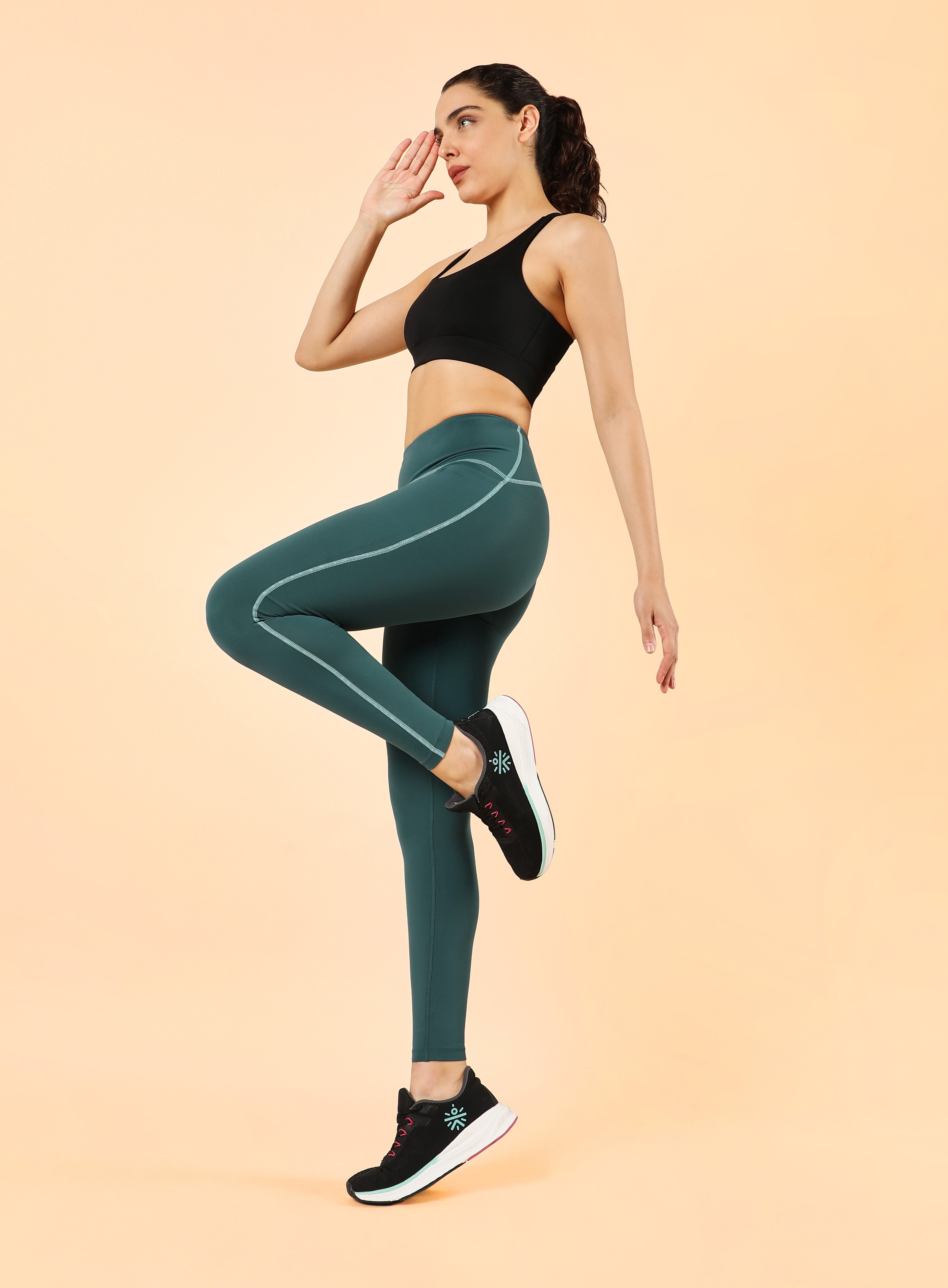 Women's Teal Training Sculpted COMFlex Tights