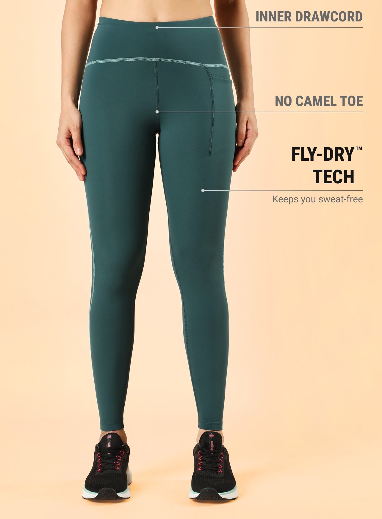 Women's Teal Training Sculpted COMFlex Tights