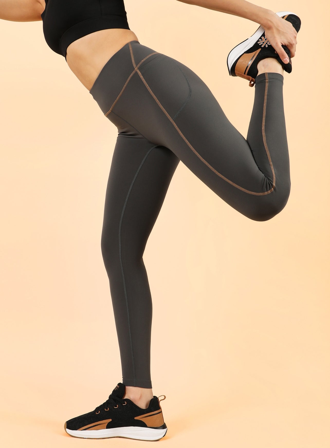 Women's Drak Grey Training Elevate Sculpt COMFlex Tights