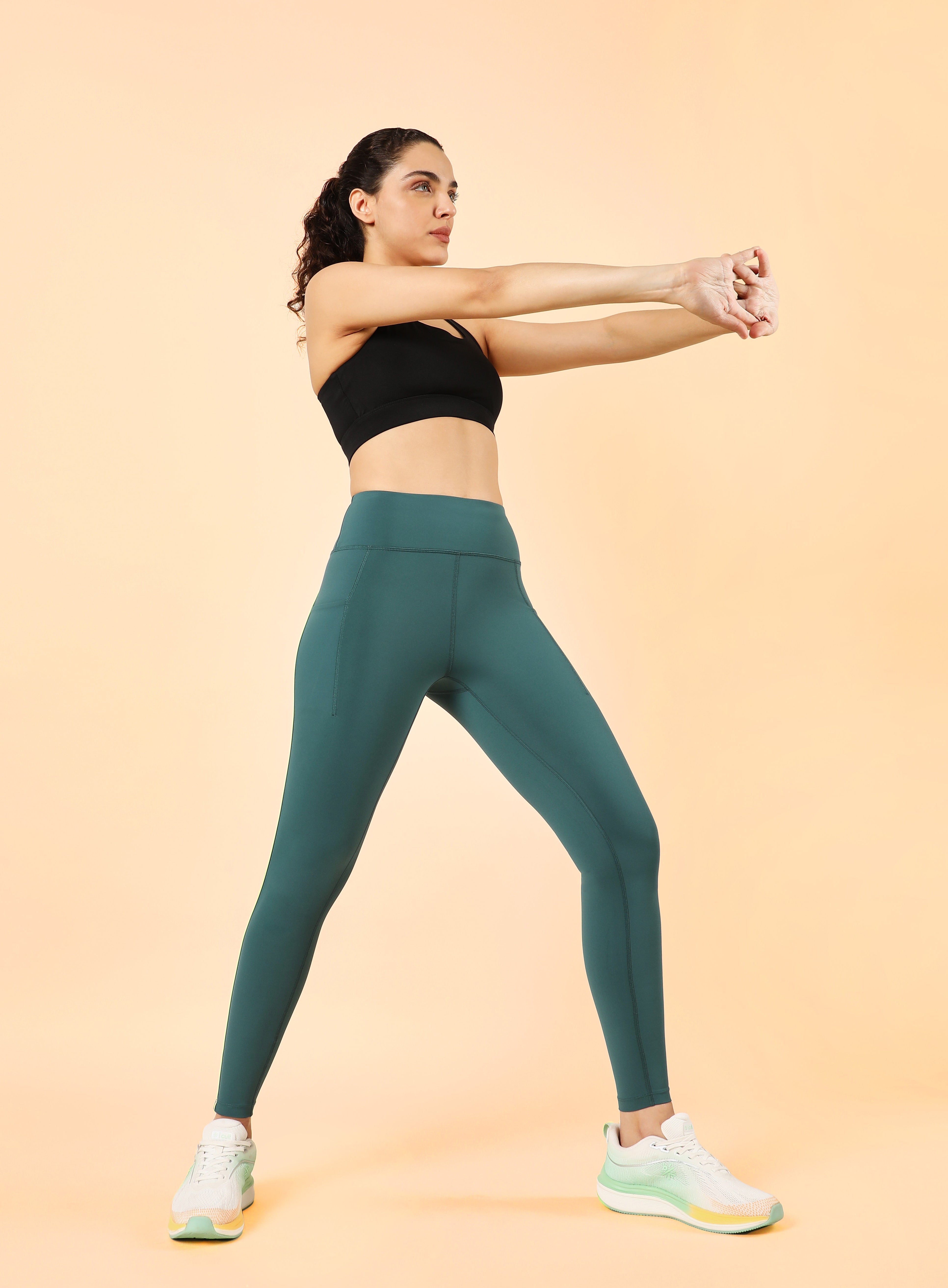 Women's Teal Train All Sculpted COMFlex Tights