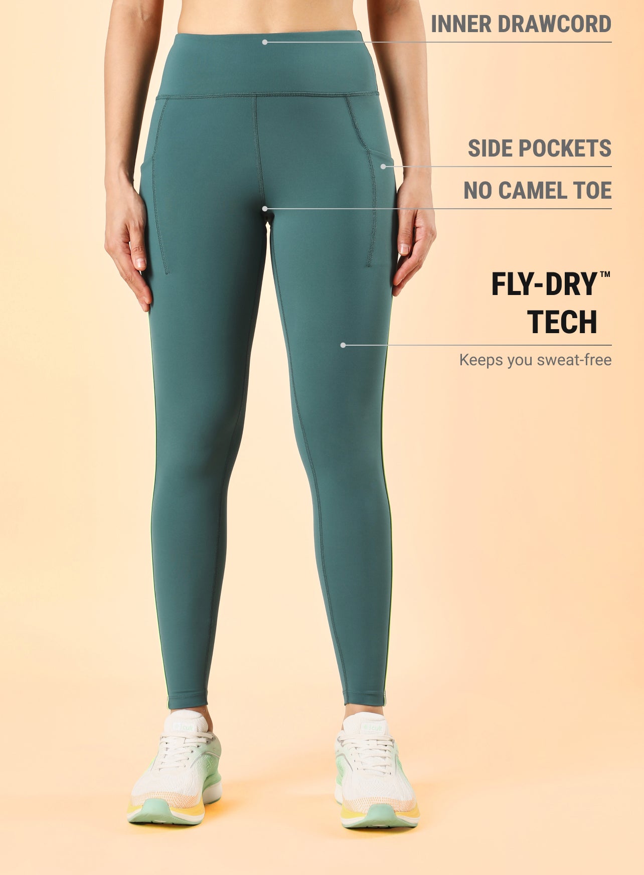 Women's Teal Train All Sculpted COMFlex Tights