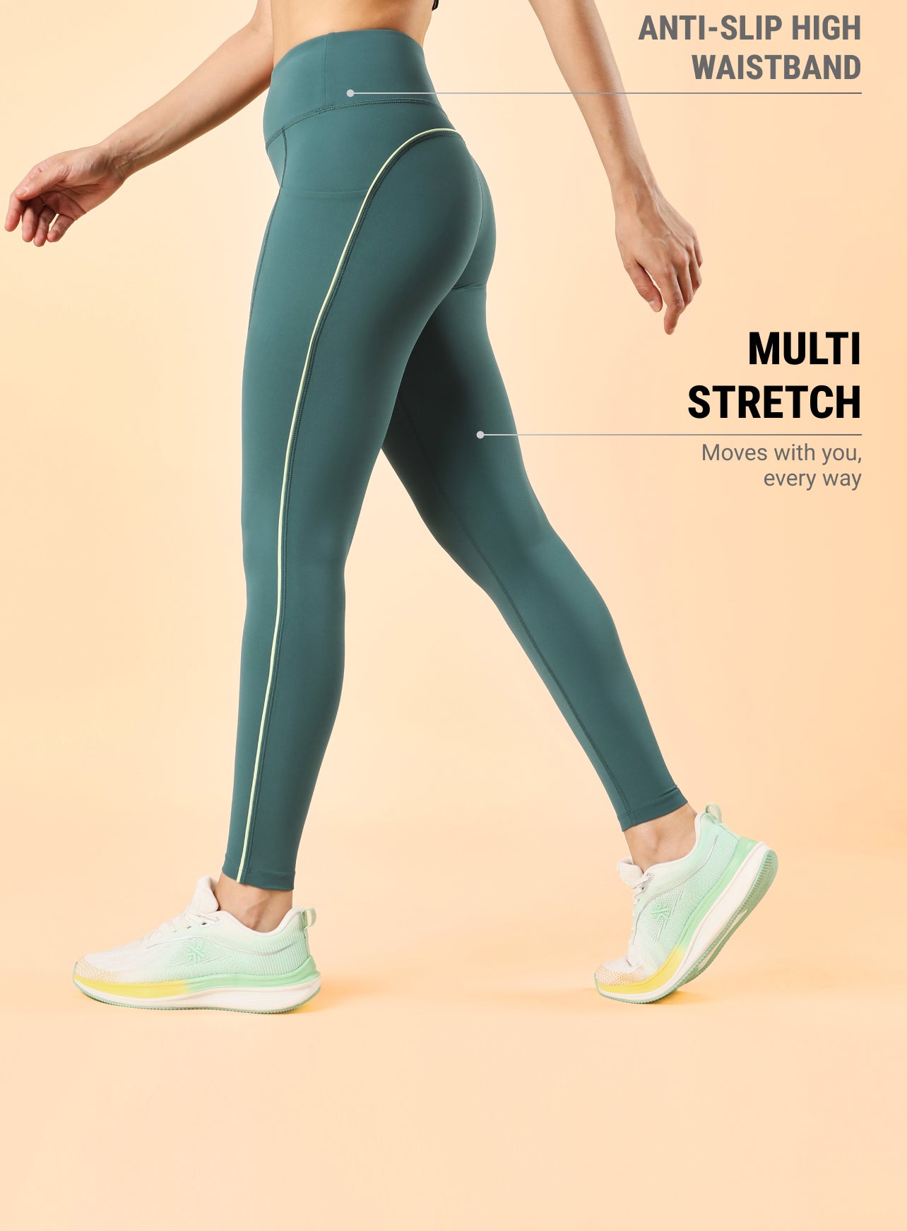 Women's Teal Train All Sculpted COMFlex Tights