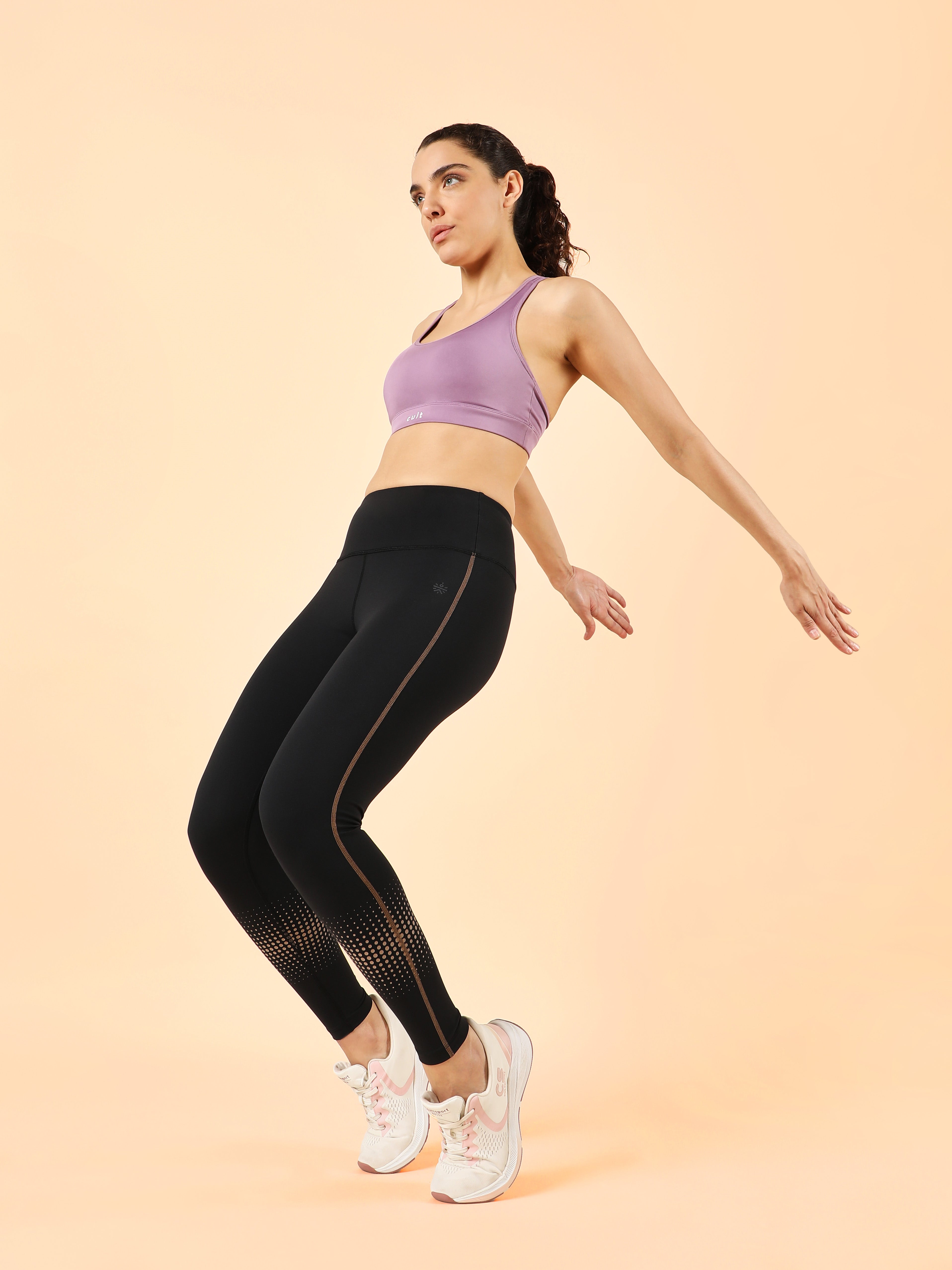 Women's Black Energy Map Printed COMFlex Tights