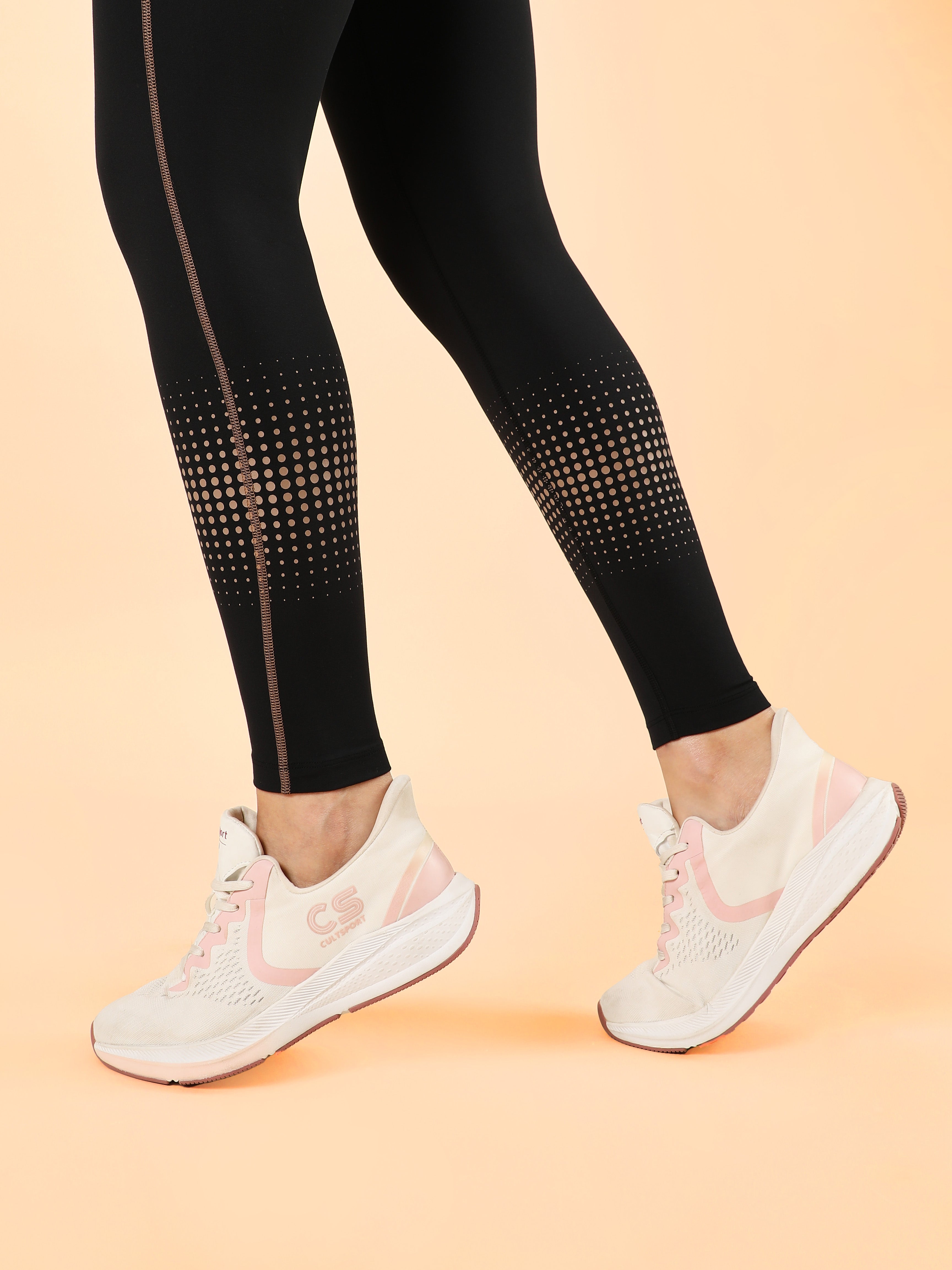 Women's Black Energy Map Printed COMFlex Tights