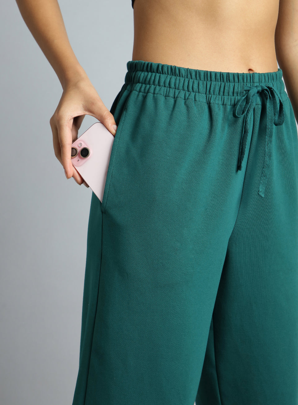Women's Teal Traveller Tapered Fit Trackpants