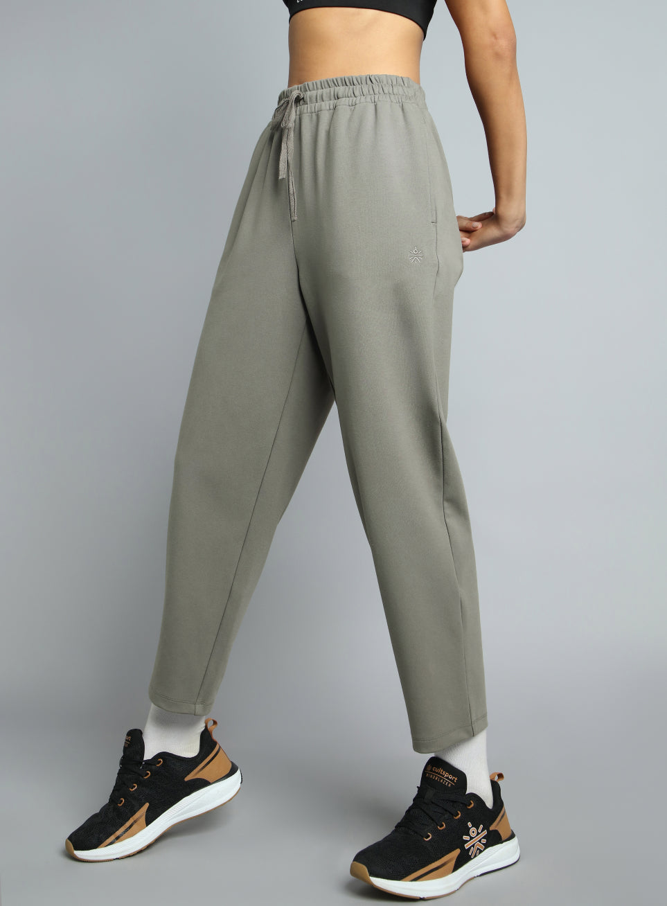 Women's Dark Grey Traveller Tapered Fit Trackpants