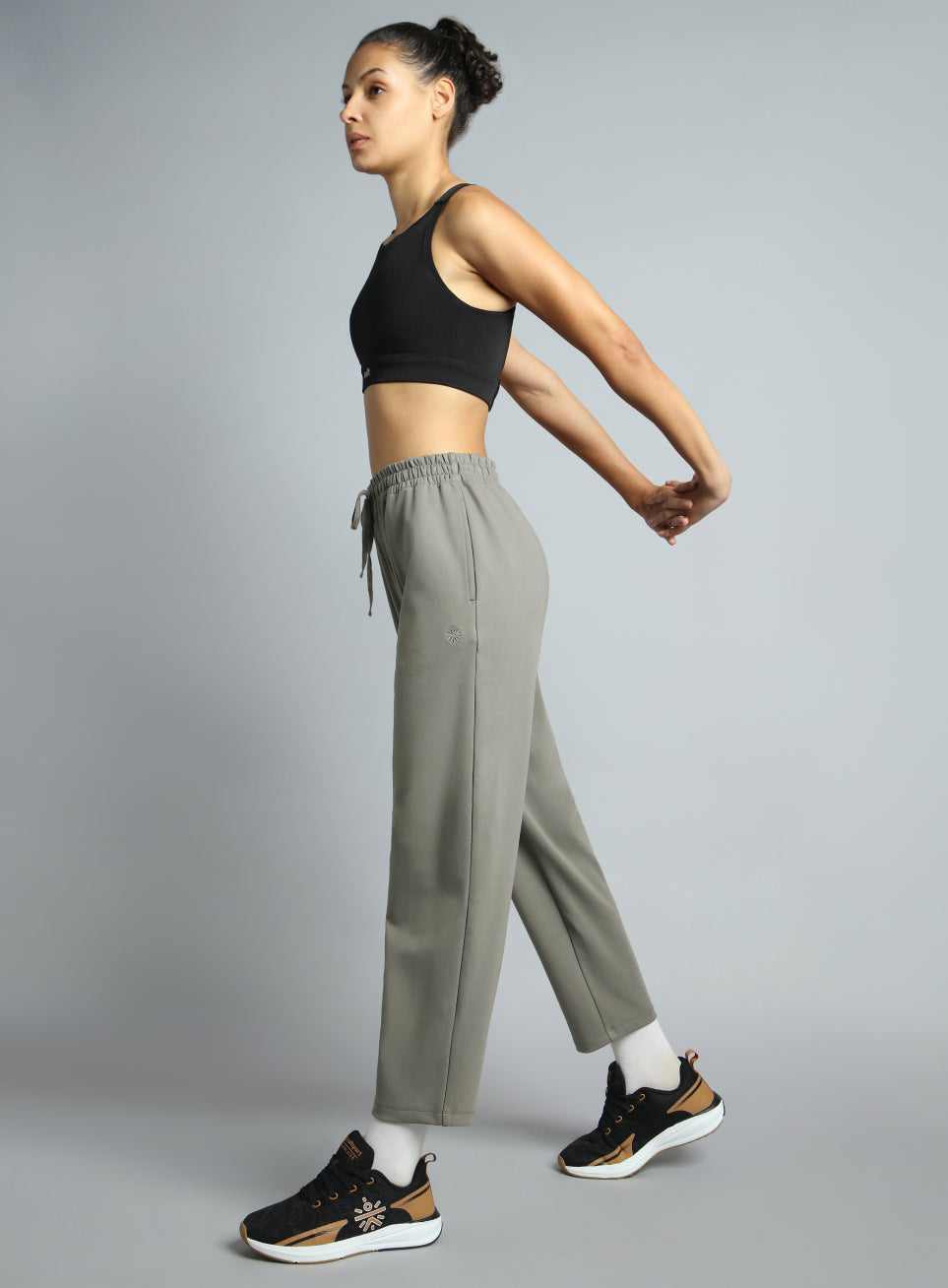 Women's Dark Grey Traveller Tapered Fit Trackpants