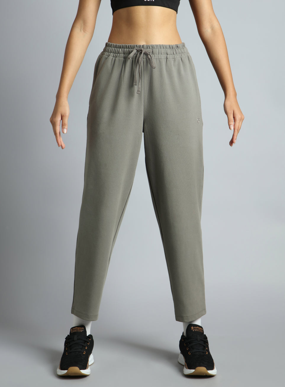 Women's Dark Grey Traveller Tapered Fit Trackpants