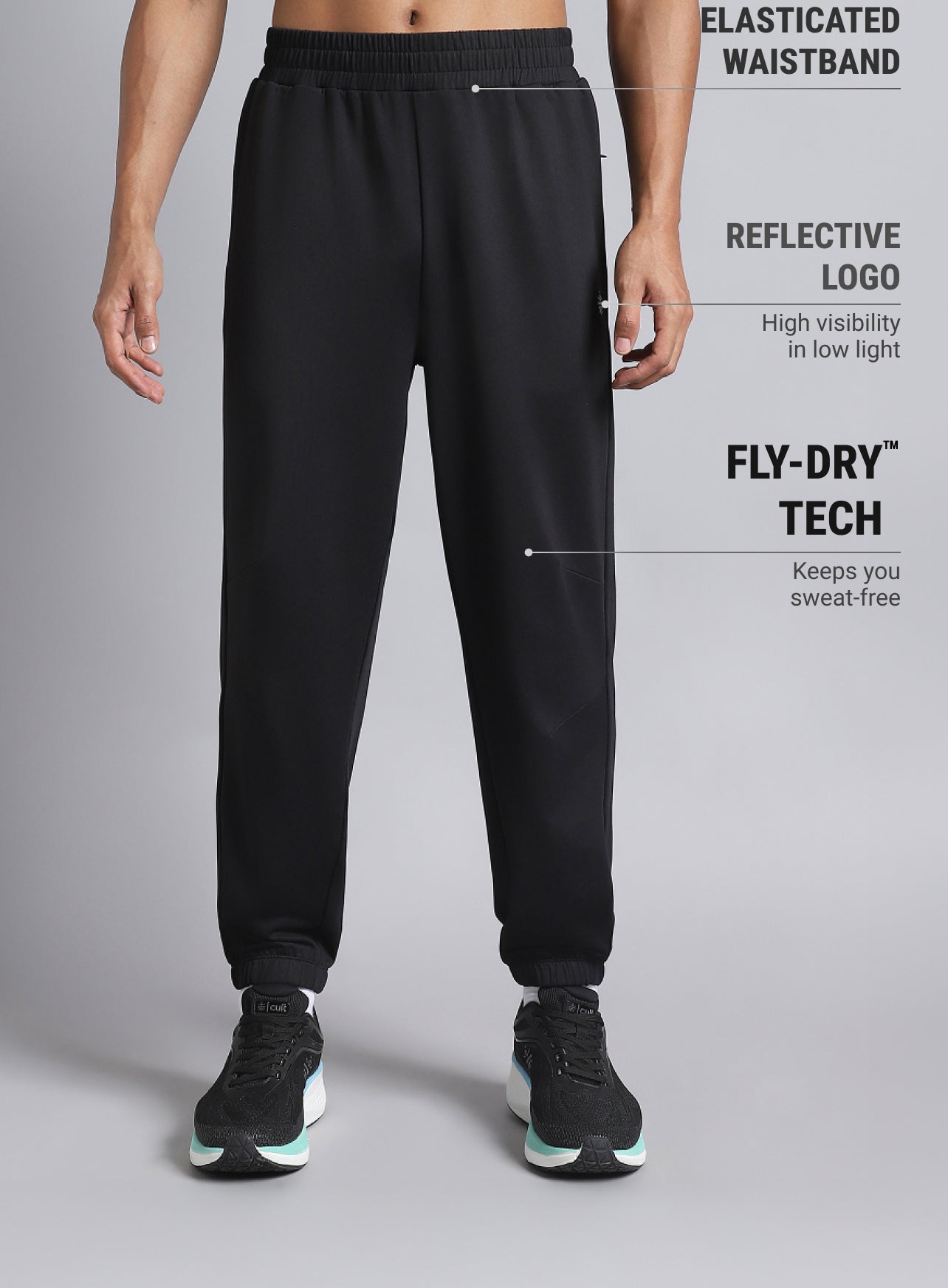 Men's Black Runner's Pro Joggers